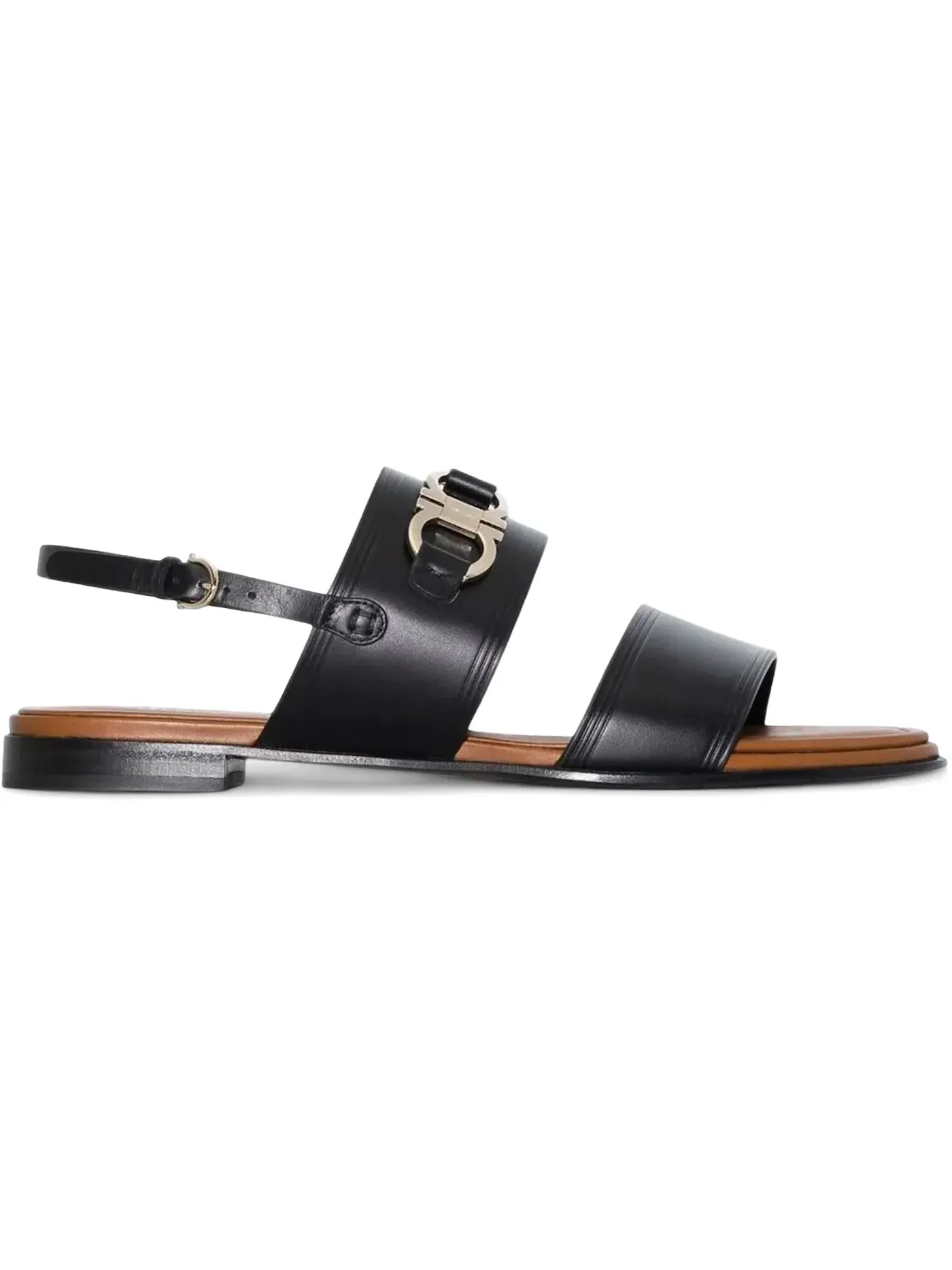 Женские сандалии с пряжкой Gancini Ferragamo — изображение 1 из 1, черный