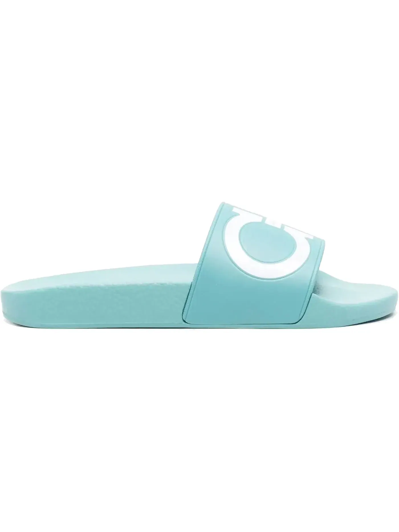 Женские шлепанцы с принтом Ferragamo Gancini-Print Slides Ferragamo — изображение 1 из 1, синий