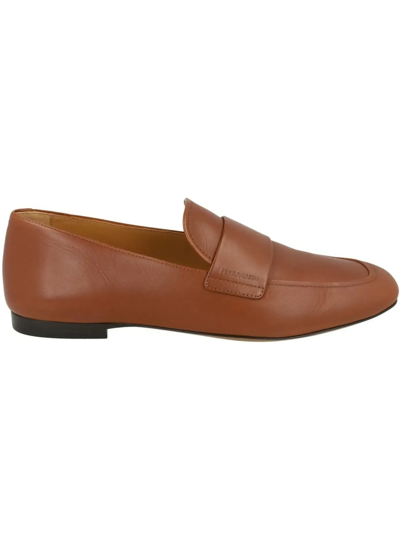Мужские лоферы из кожи Gedeone Ferragamo — изображение 1 из 3, коричневый