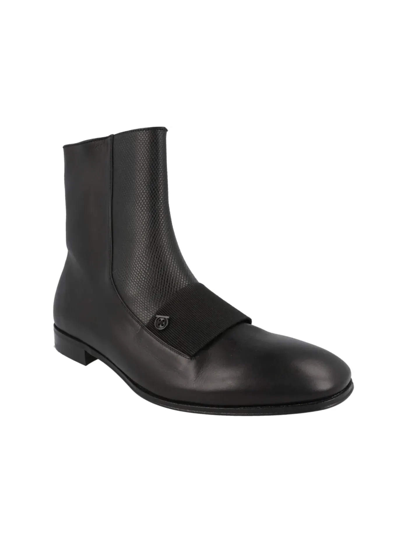 Мужские ботинки с носком из кожи Geminiano Gancini Ferragamo — изображение 2 из 3, черный
