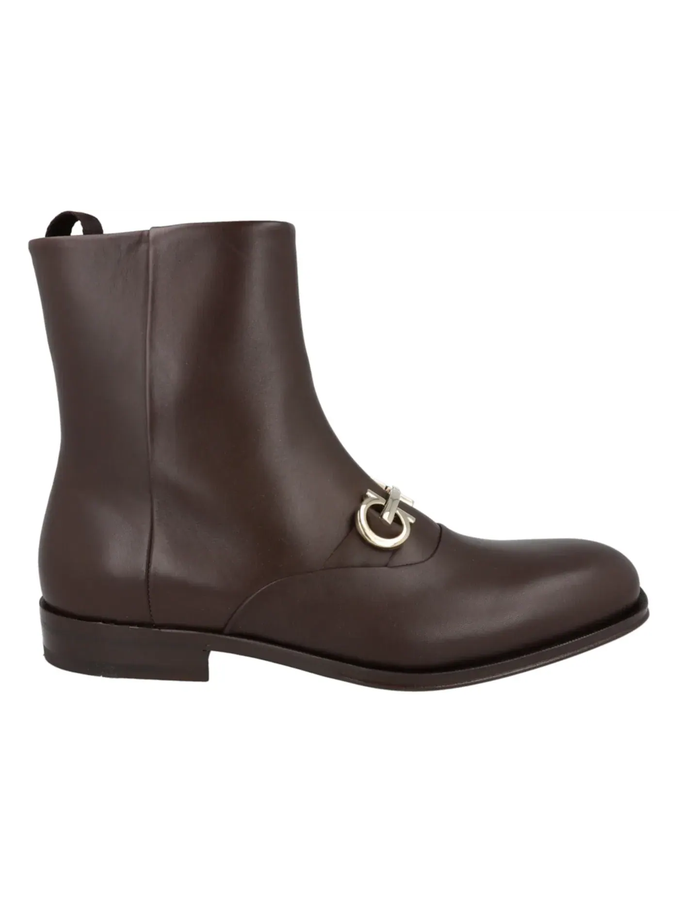 Мужские ботинки на щиколотке с замком Ferragamo Geremia Gancini — изображение 1 из 3, коричневый