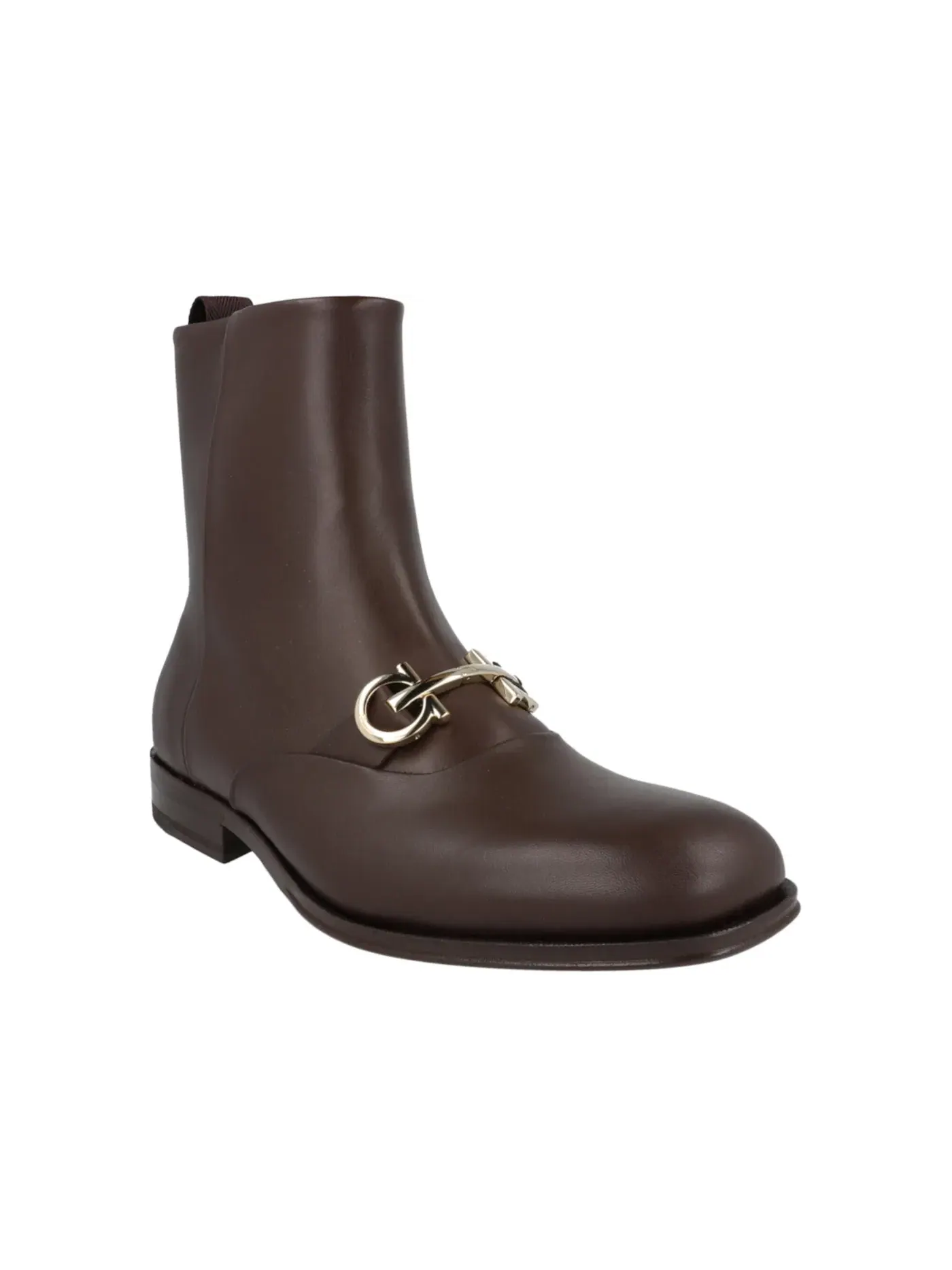 Мужские ботинки на щиколотке с замком Ferragamo Geremia Gancini — изображение 2 из 3, коричневый