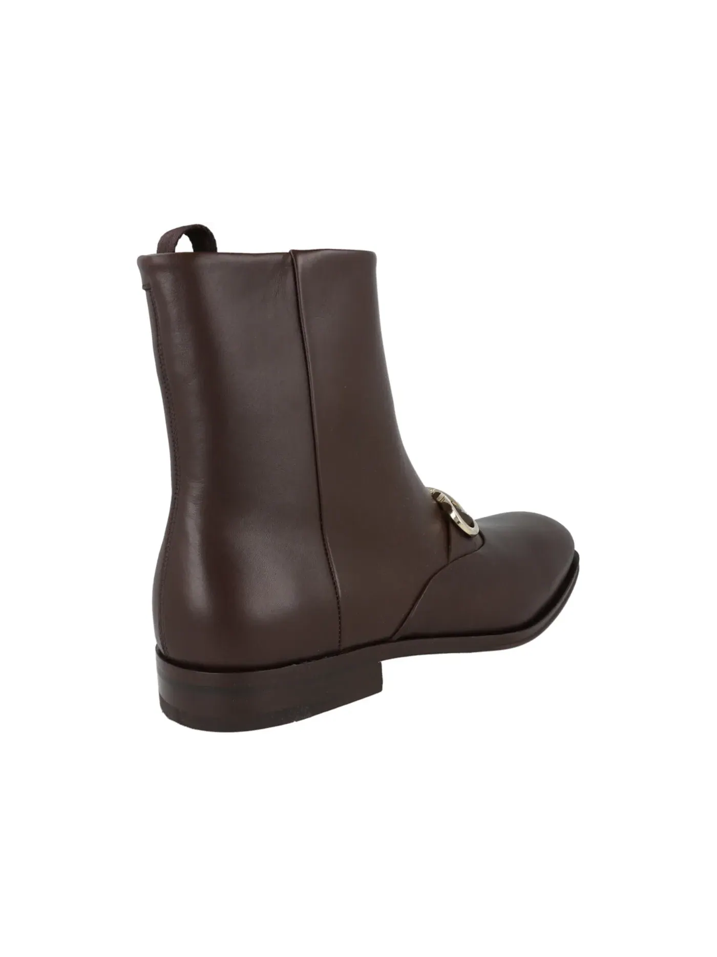 Мужские ботинки на щиколотке с замком Ferragamo Geremia Gancini — изображение 3 из 3, коричневый