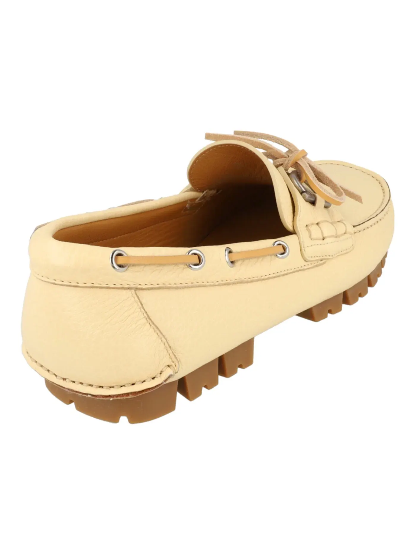 Мужские лоферы из кожи Giosue Ferragamo — изображение 3 из 3, белый