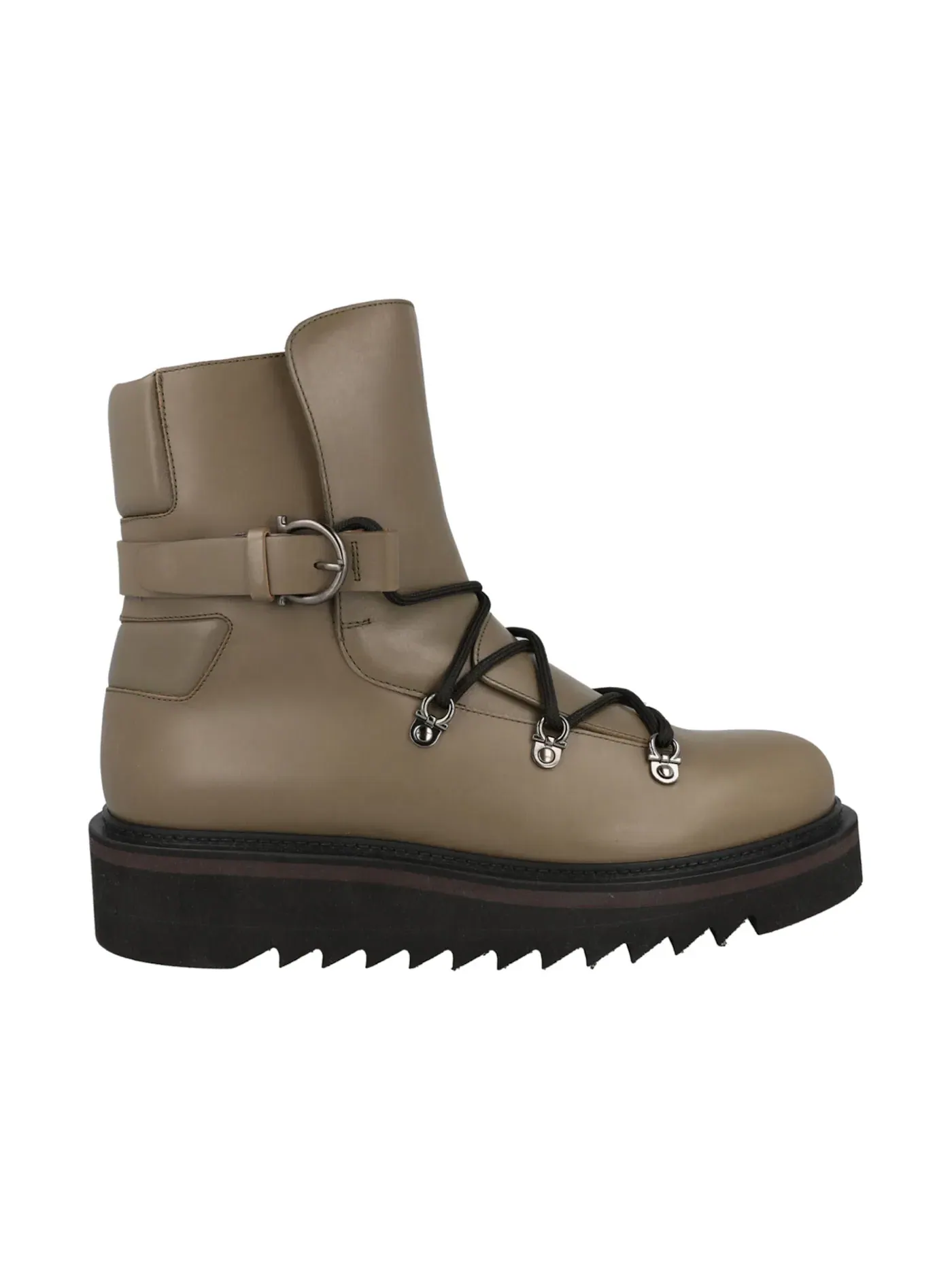 Мужские полуботинки на шнуровке Ferragamo Giulio Lace-Up Demi Boots — изображение 1 из 3, бежевый