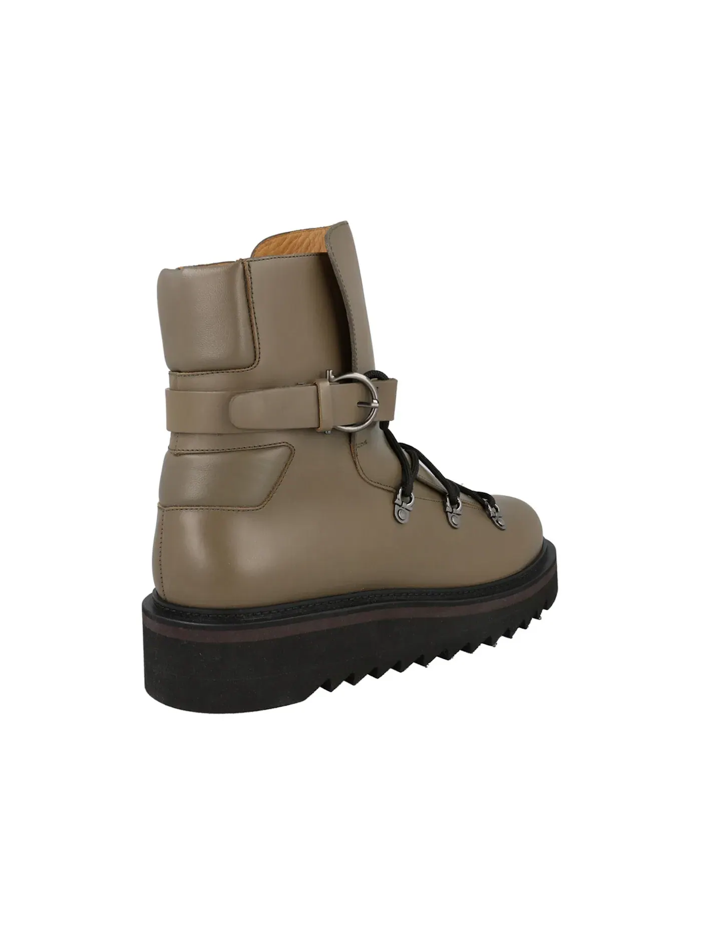Мужские полуботинки на шнуровке Ferragamo Giulio Lace-Up Demi Boots — изображение 3 из 3, бежевый