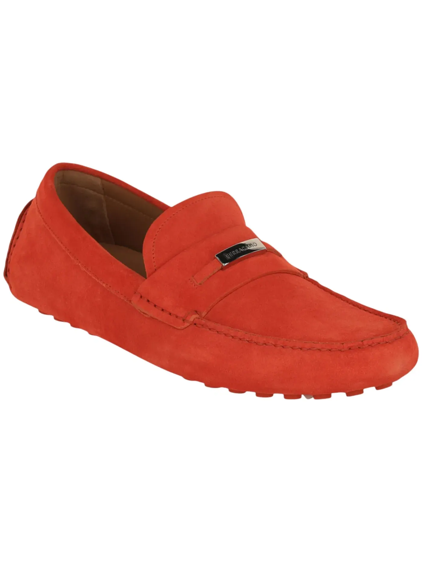 Мужские оксфорды замшевые Ferragamo Grenoble Suede Drivers — изображение 2 из 3, оранжевый
