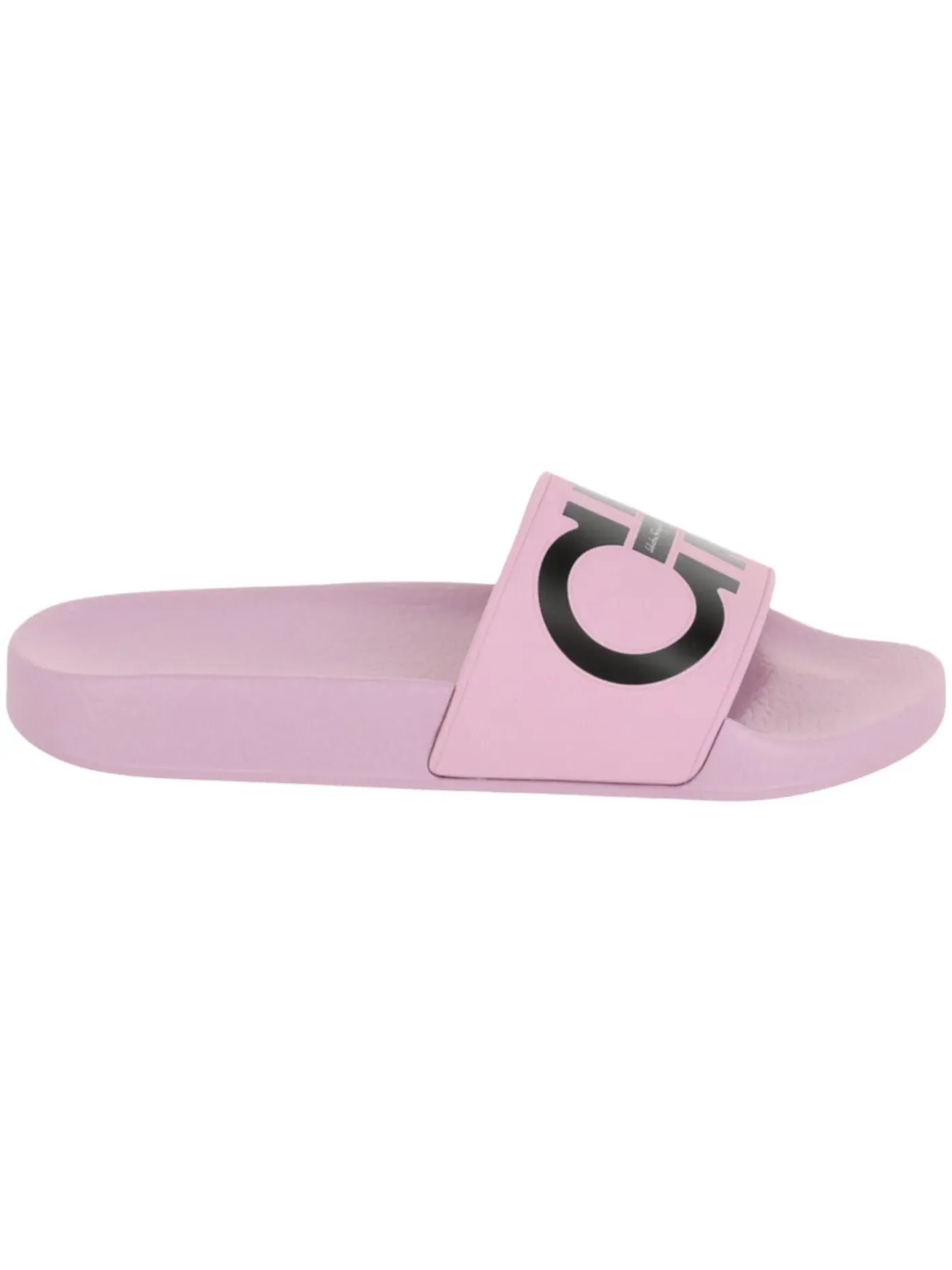 Женские шлепанцы с принтом Ferragamo Groovy Dual Gancini Slides — изображение 1 из 1, розовый