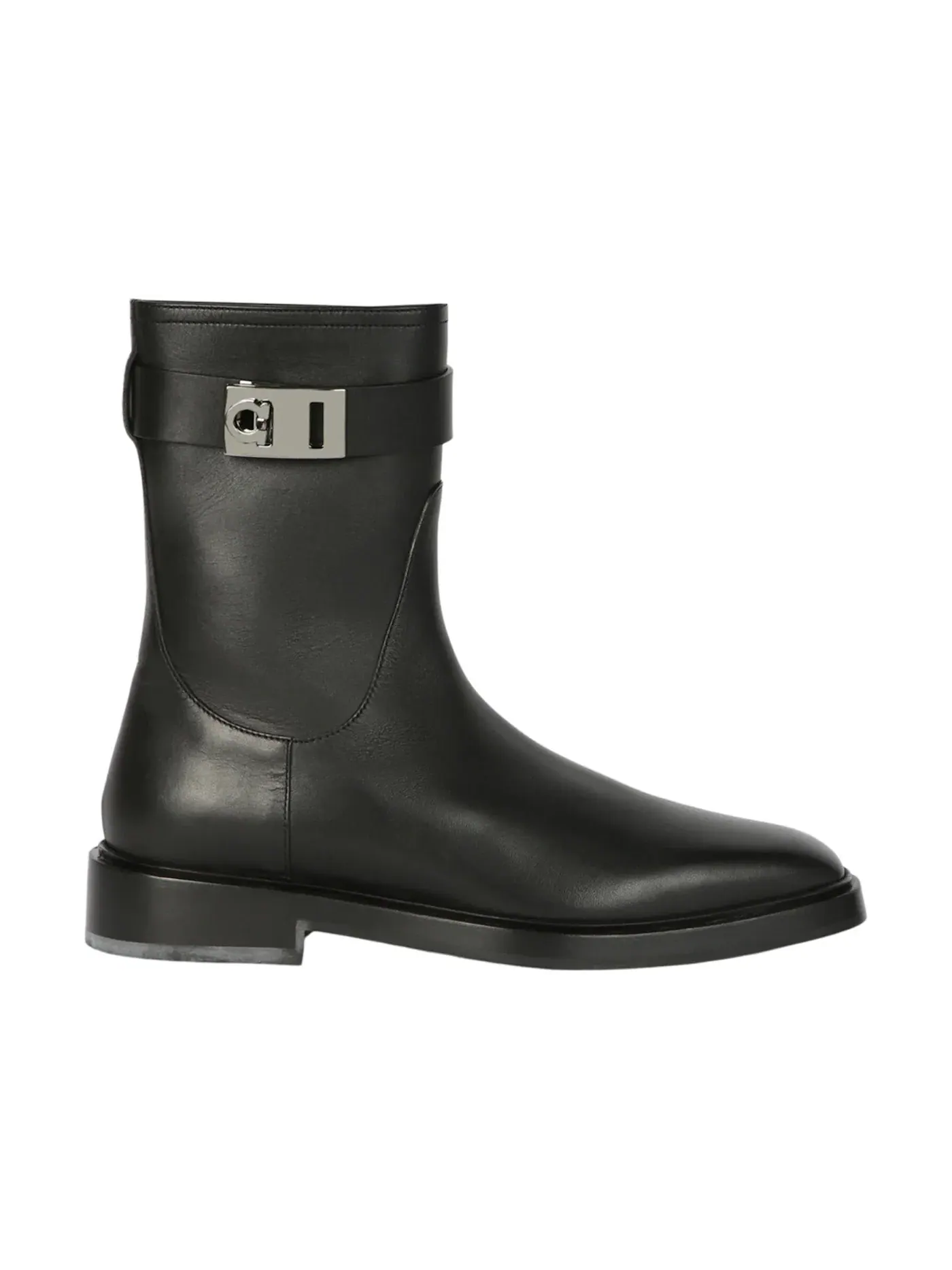 Женские ботильоны Hug Buckle Ankle Boots Ferragamo — изображение 1 из 3, черный