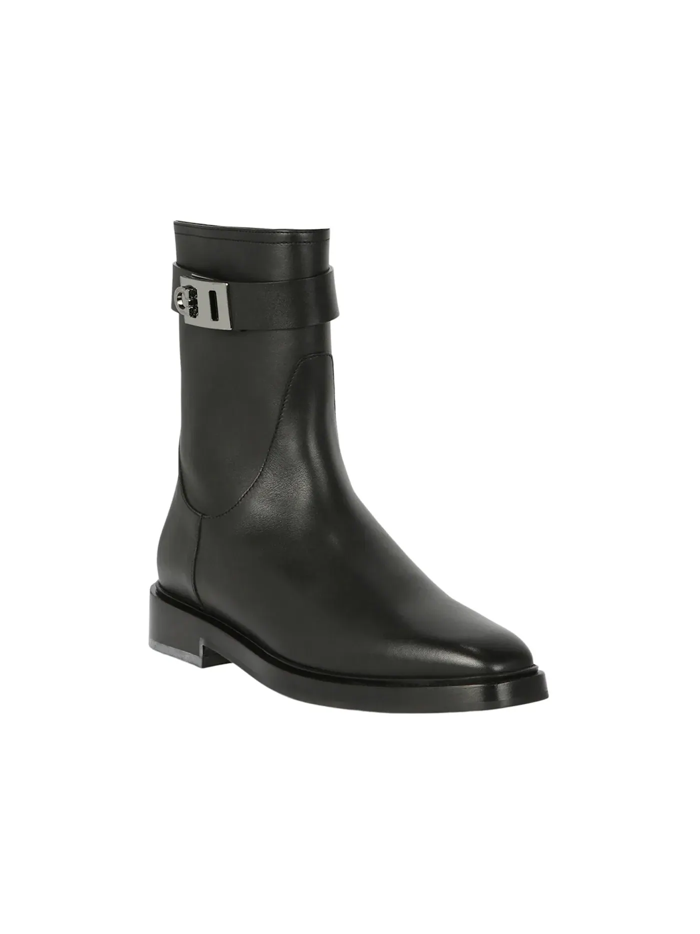 Женские ботильоны Hug Buckle Ankle Boots Ferragamo — изображение 2 из 3, черный
