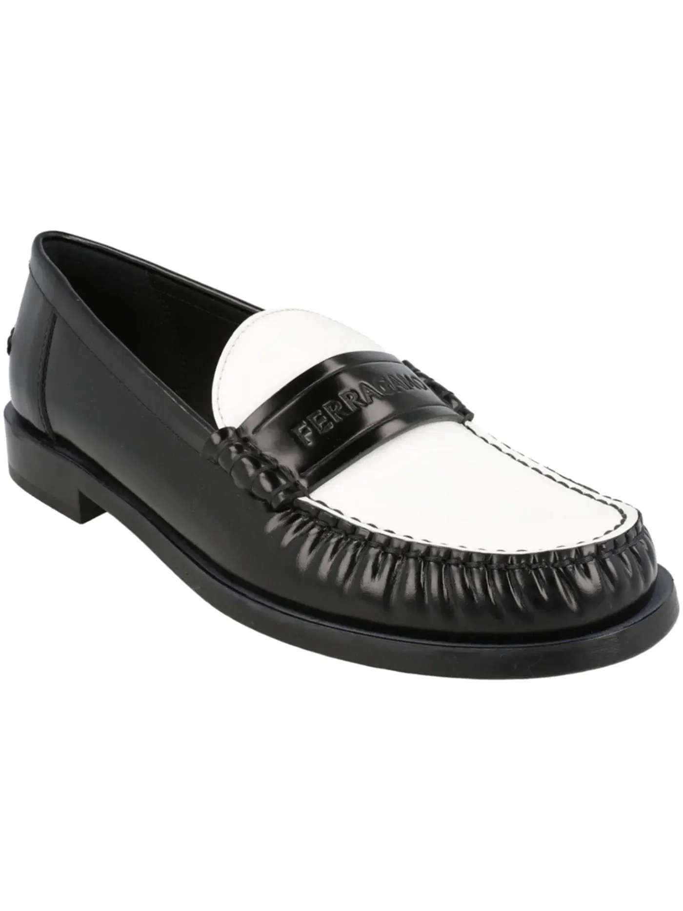 Женские лоферы из кожи с моделью Ferragamo Irina Leather Loafers Ferragamo — изображение 2 из 3, черный