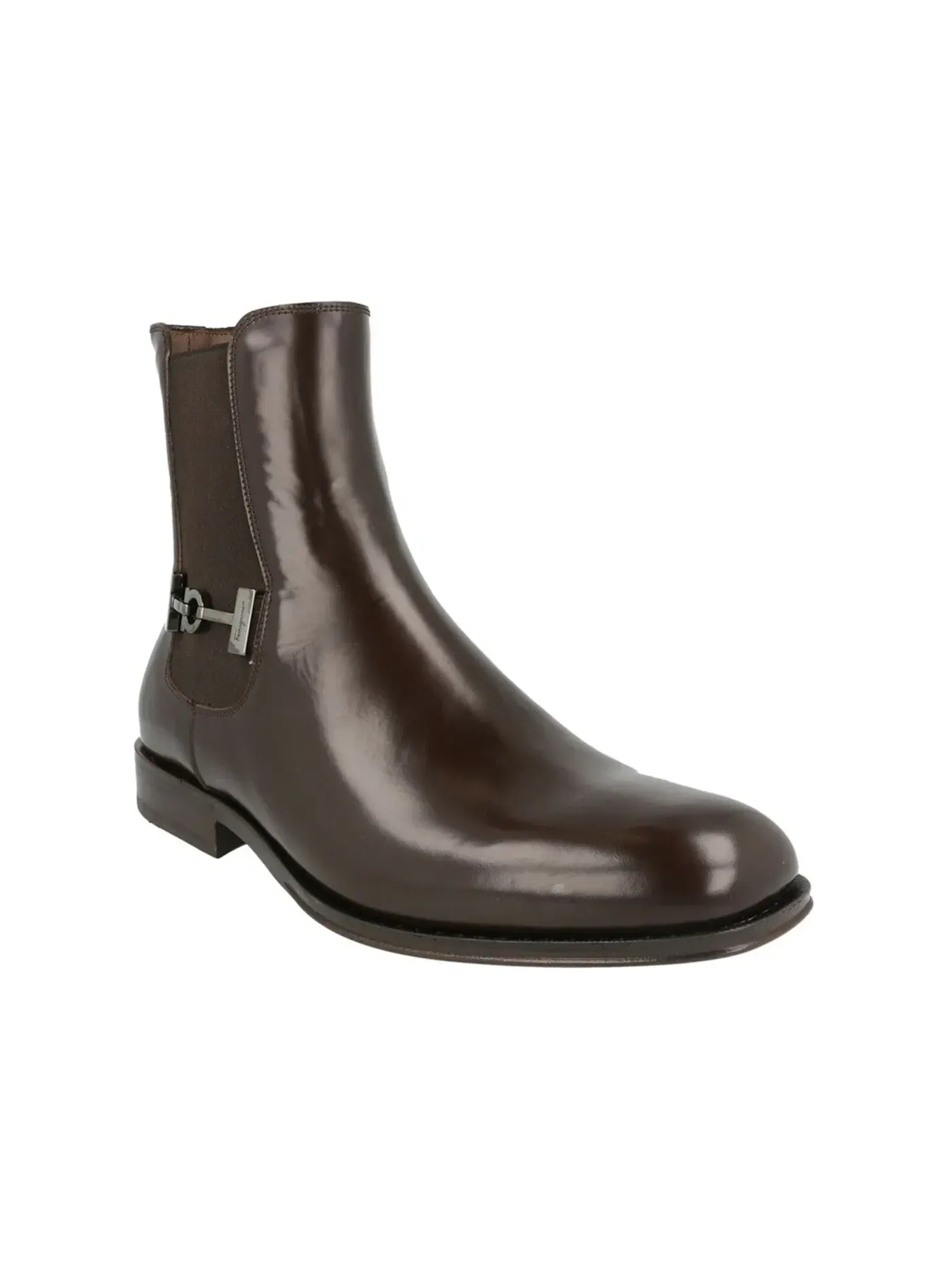 Мужские ботинки-челси с широкой полнотой Ferragamo Isidoro — изображение 2 из 3, темно-коричневый