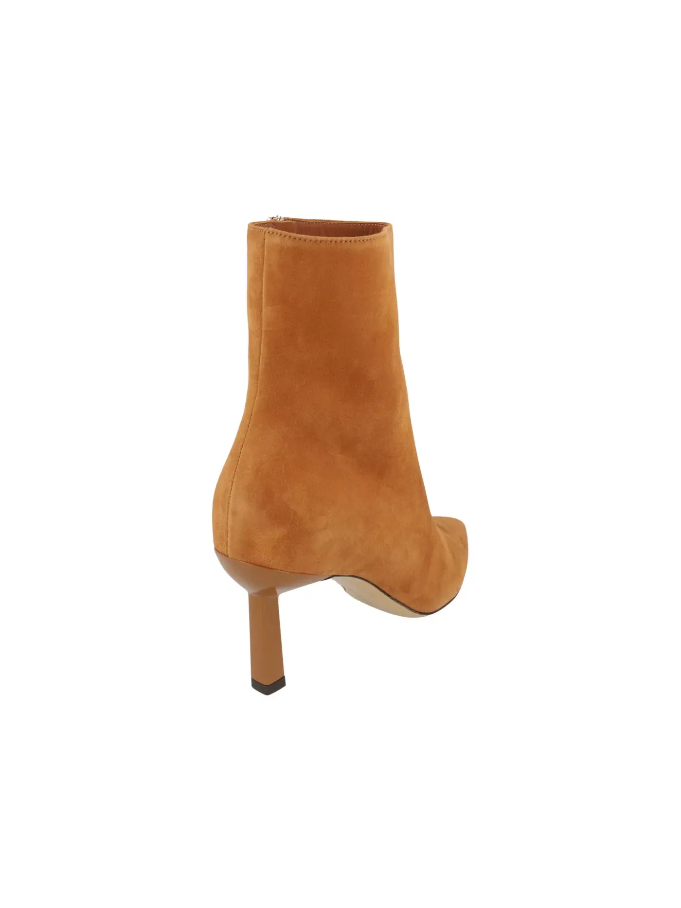Женские ботинки замшевые на каблуке Ferragamo Jana Suede Booties — изображение 3 из 3, верблюжий