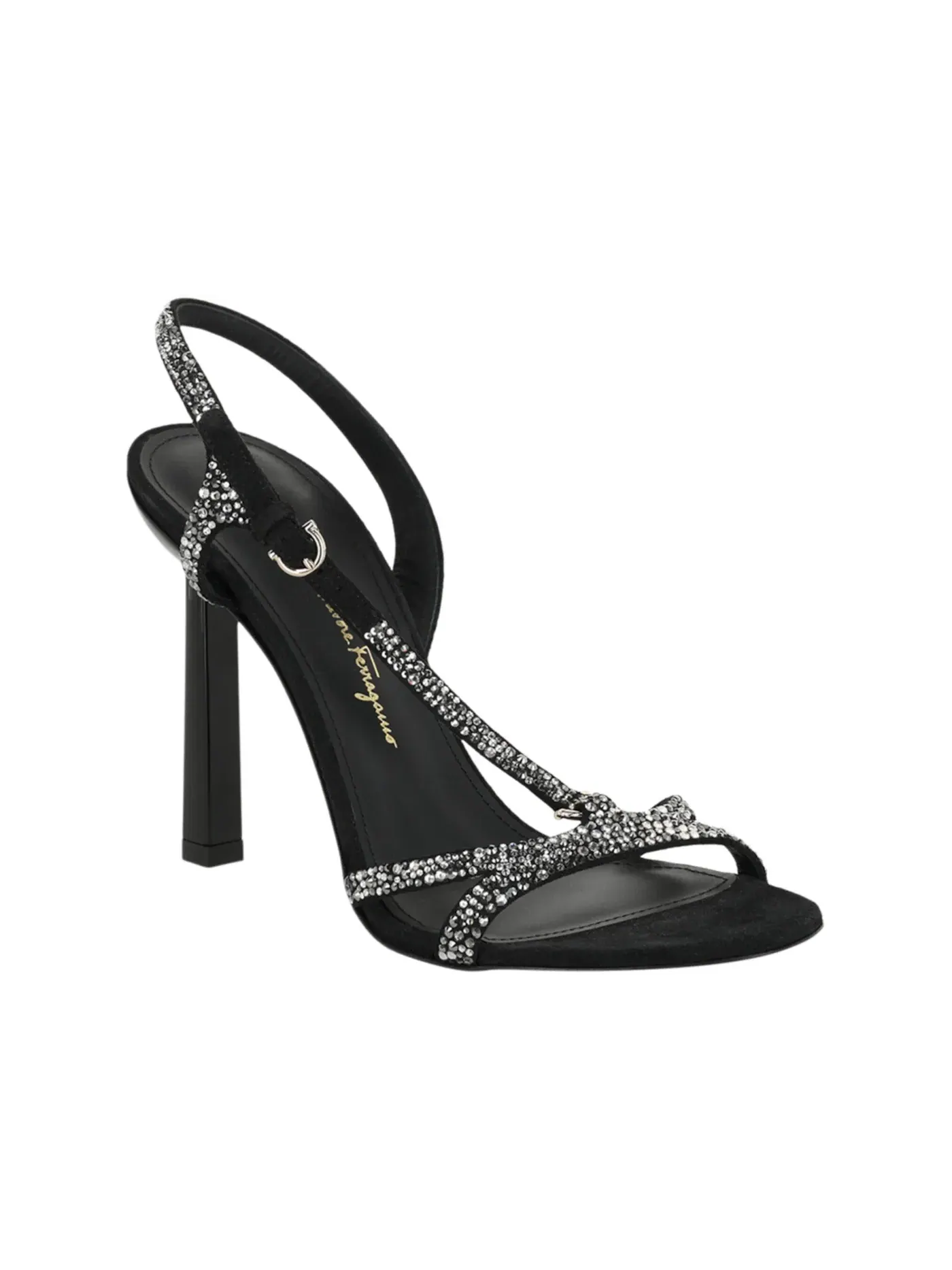 Женские босоножки с кристаллами Ferragamo Jole X5 — изображение 2 из 3, черный