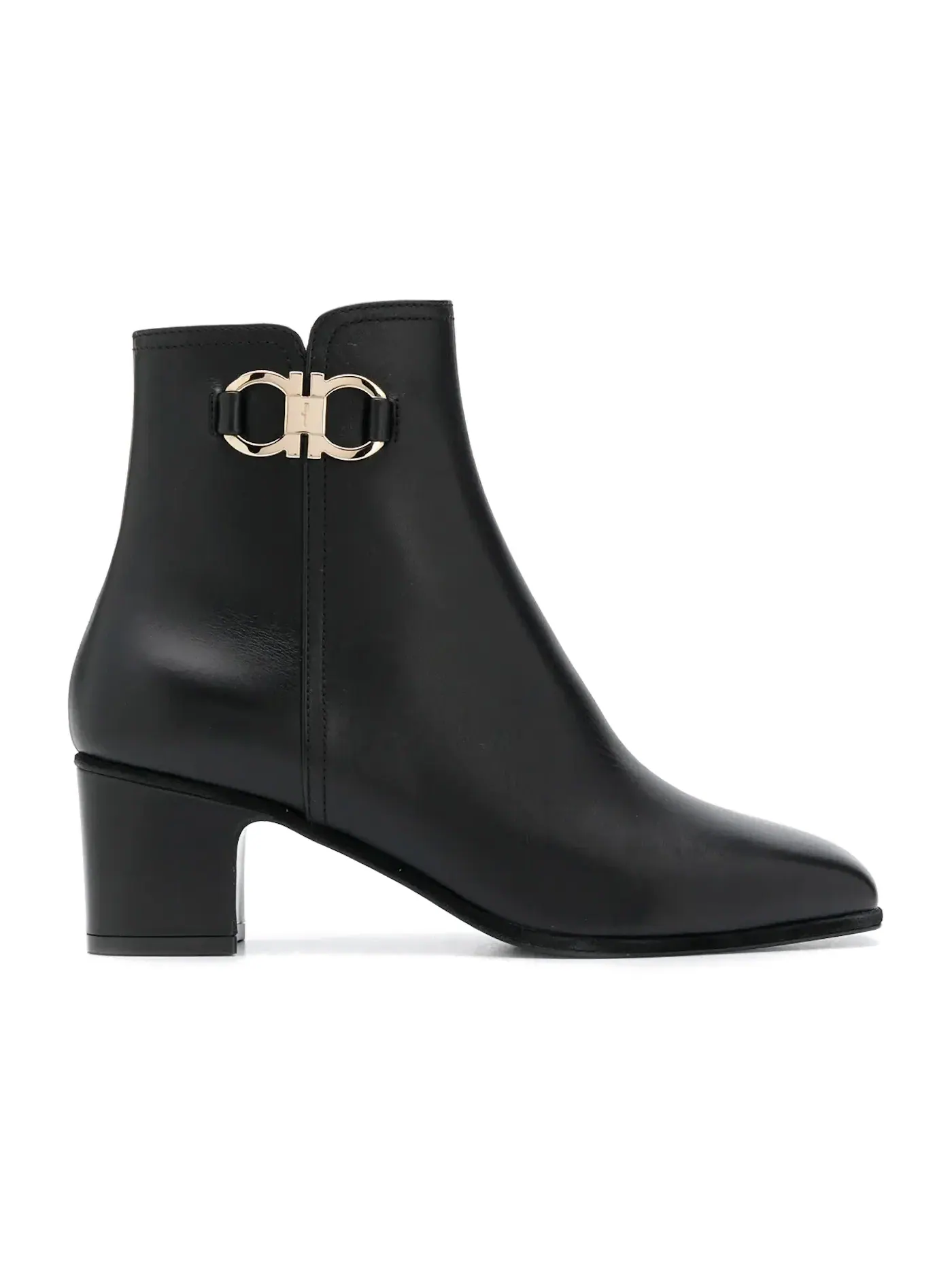 Женские ботинки кожаные Ferragamo Ferragamo Leather Ankle Boots — изображение 1 из 1, черный