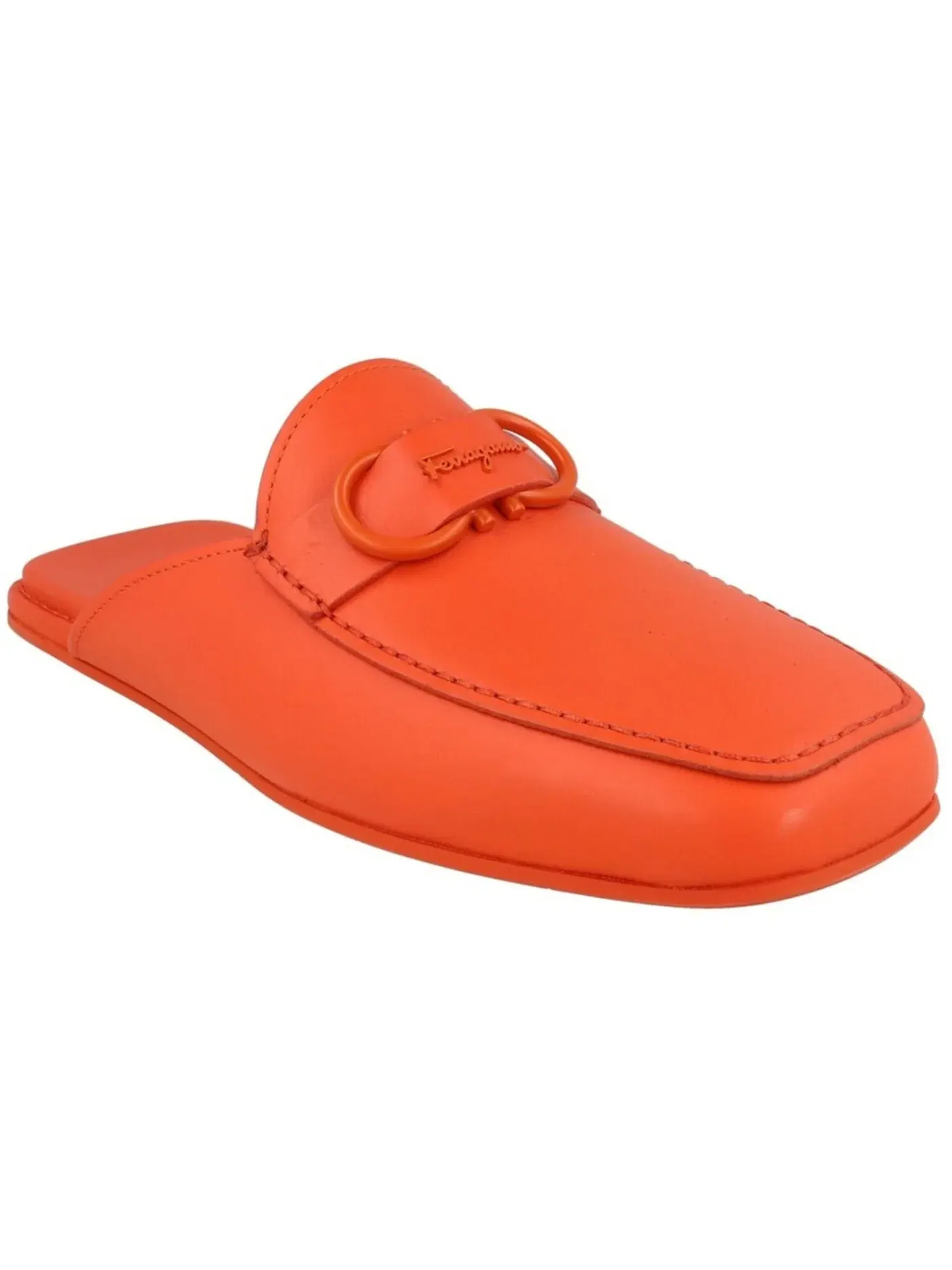 Мужские сабо Ferragamo Leather Mules — изображение 2 из 3, красный