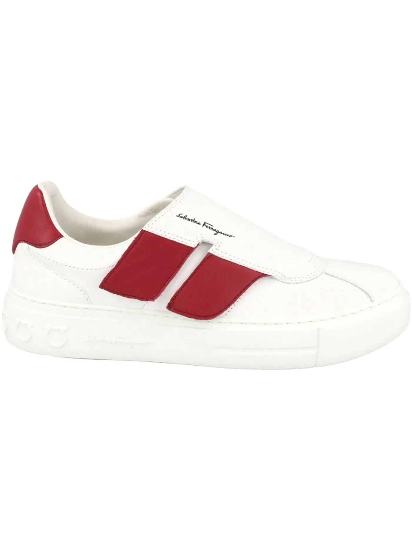 Мужские кроссовки с низким верхом Ferragamo Lima Gancini — изображение 1 из 3, белый