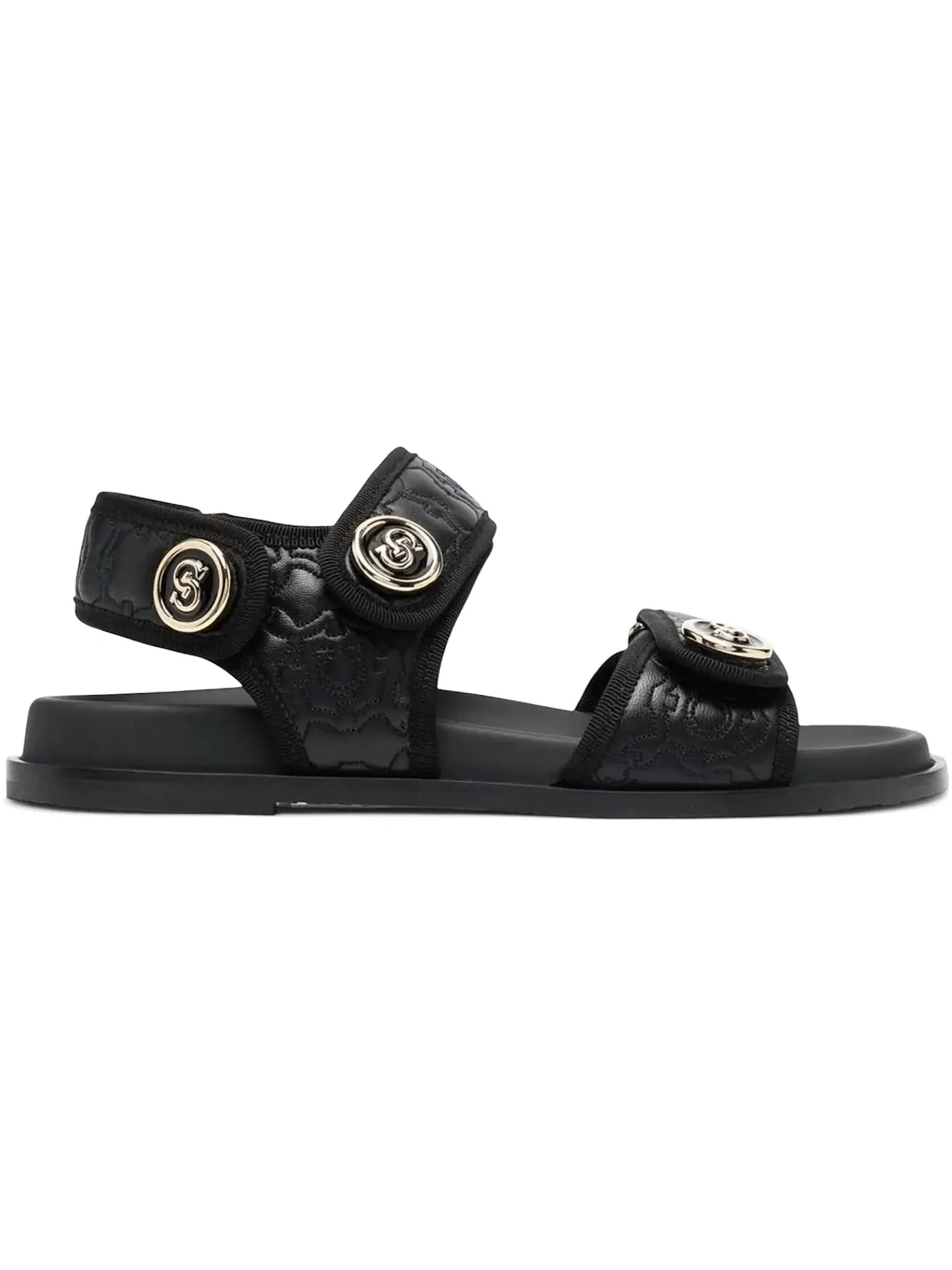 Женские босоножки с логотипом Ferragamo Logo-Plaque Detail Sandals Ferragamo — изображение 1 из 1, черный