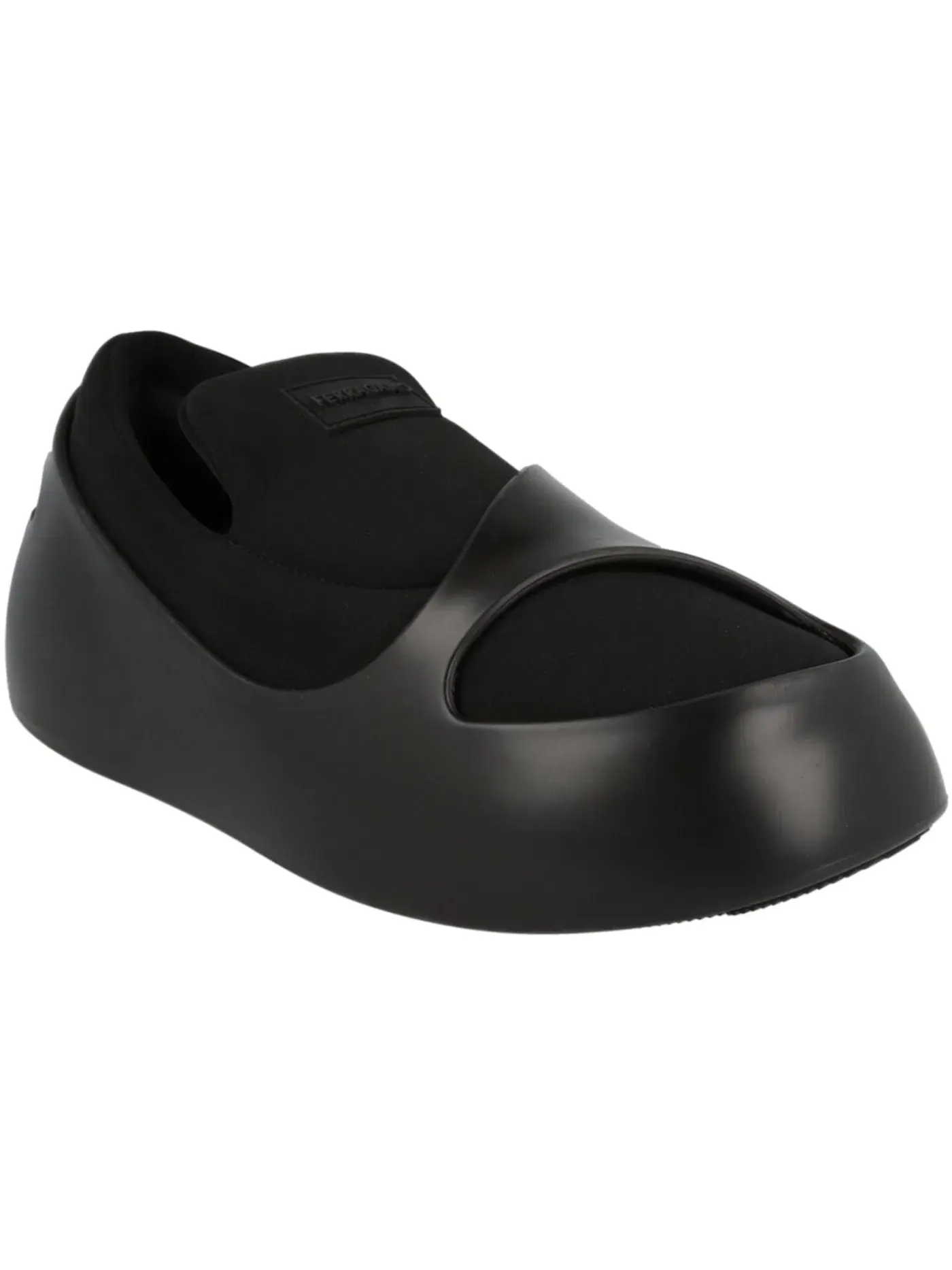 Женские кеды-слипоны с панелями Ferragamo Lunar Paneled Slip-On Sneakers Ferragamo — изображение 2 из 3, черный