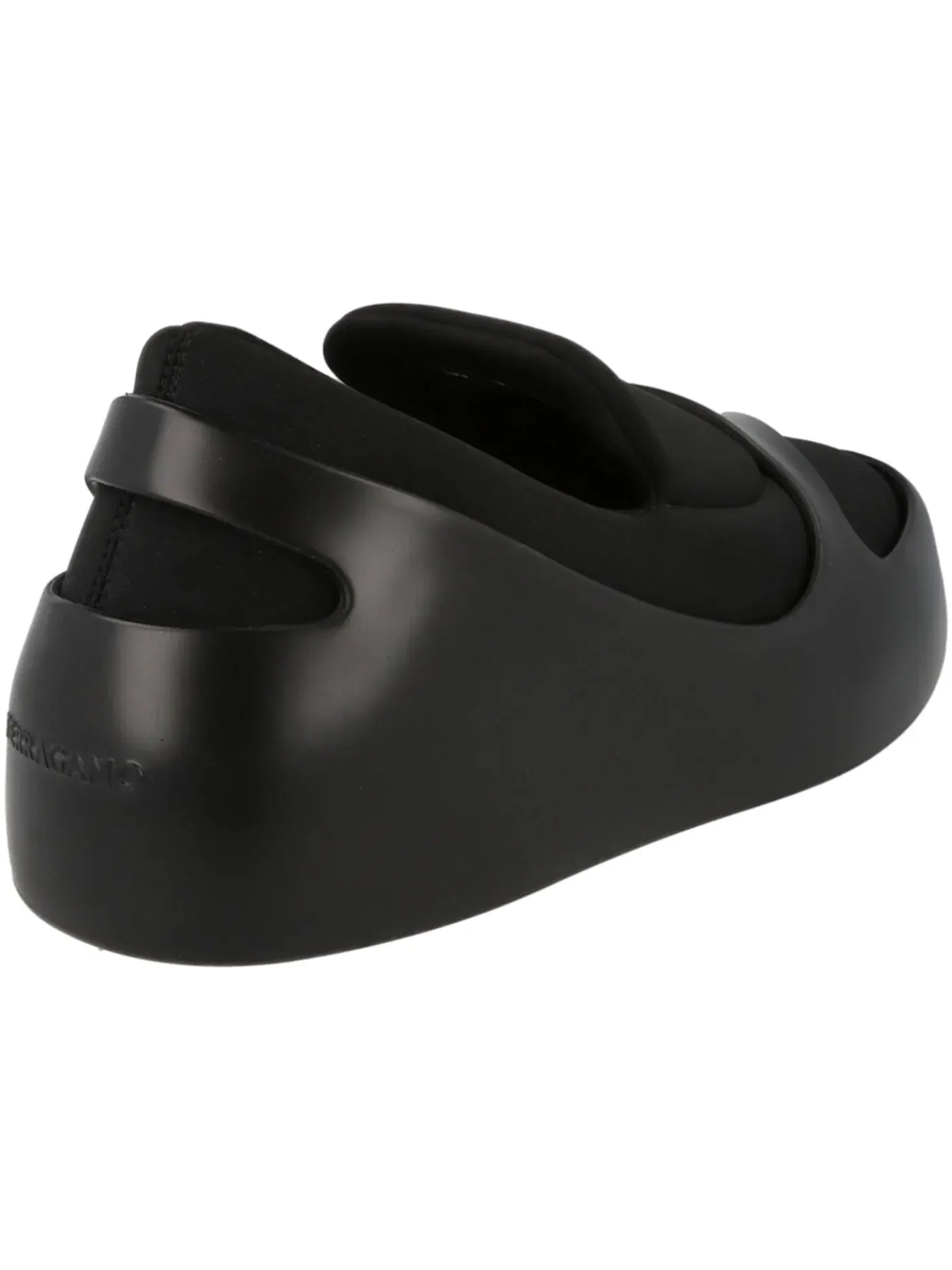Женские кеды-слипоны с панелями Ferragamo Lunar Paneled Slip-On Sneakers Ferragamo — изображение 3 из 3, черный