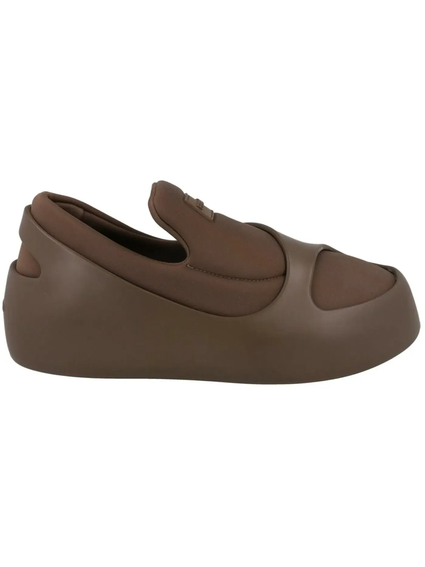 Мужские кеды-слипоны с панельным дизайном Ferragamo Lunar Paneled Slip-On Sneakers Ferragamo — изображение 1 из 3, коричневый