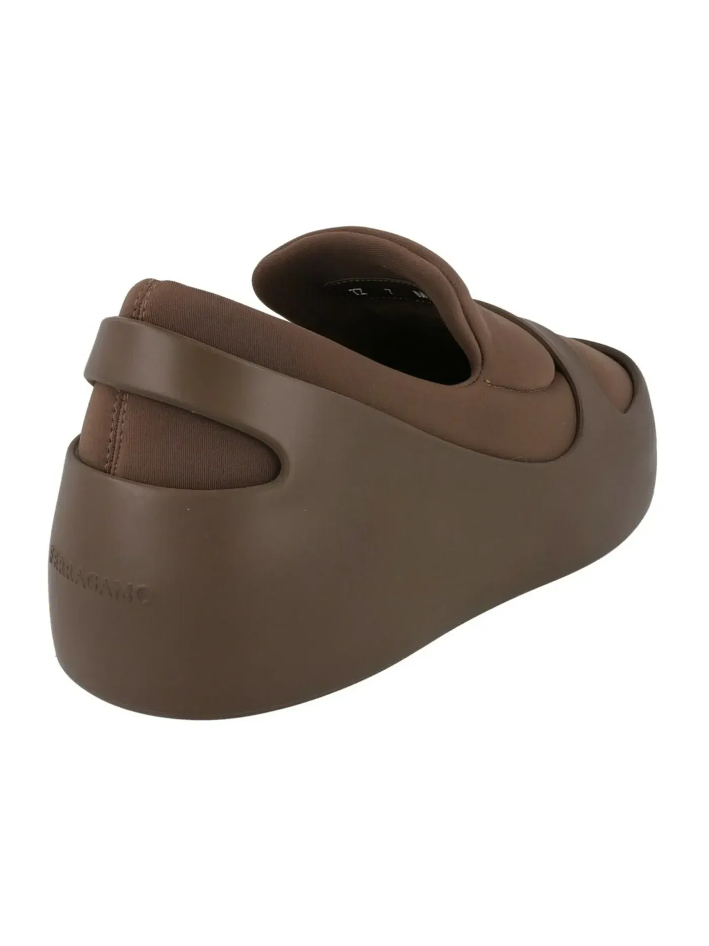 Мужские кеды-слипоны с панельным дизайном Ferragamo Lunar Paneled Slip-On Sneakers Ferragamo — изображение 3 из 3, коричневый