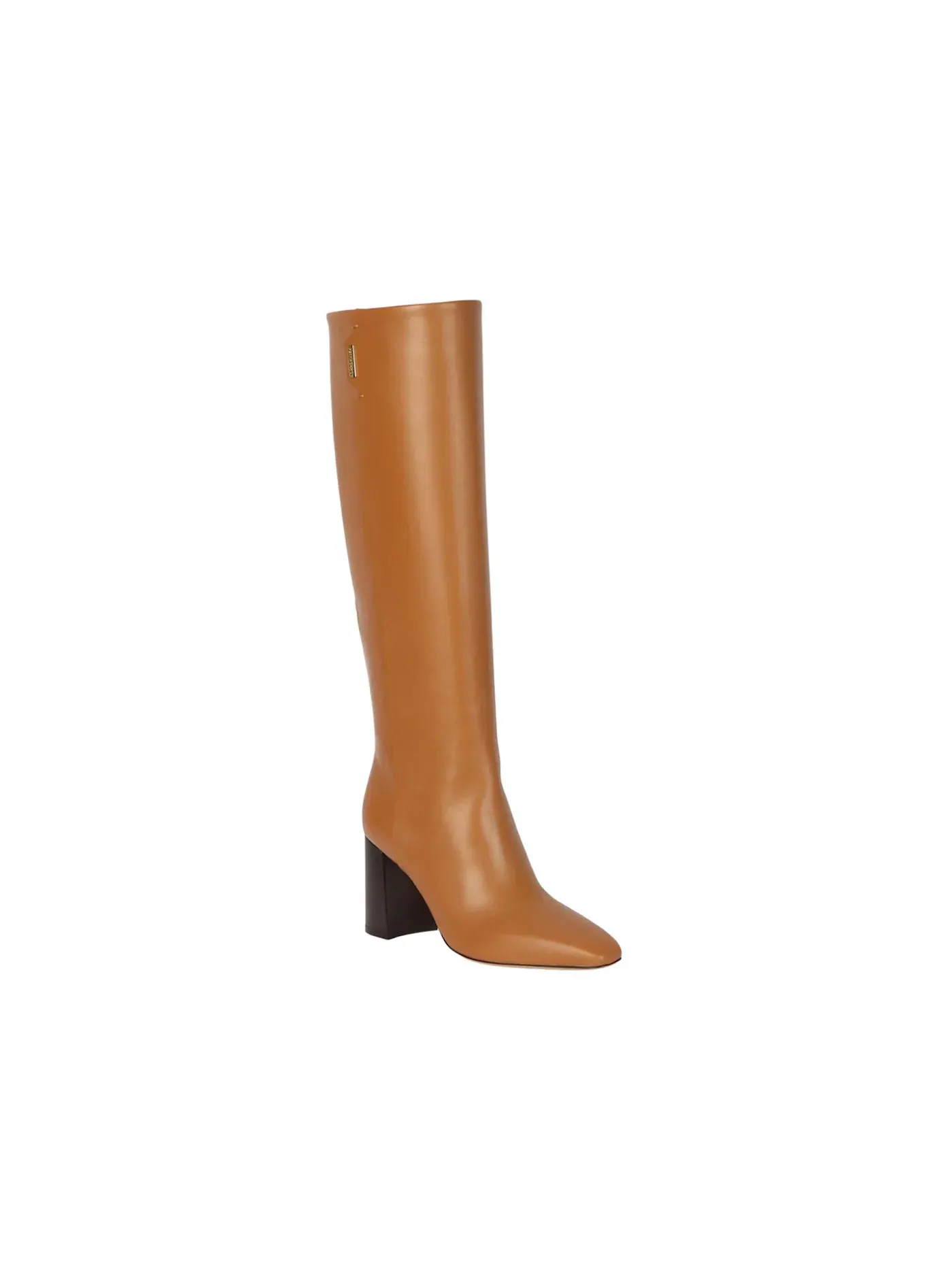 Женские сапоги-ботфорты с каблуком 85 мм Ferragamo Mailys 85 Knee-High Boots — изображение 2 из 3, красный