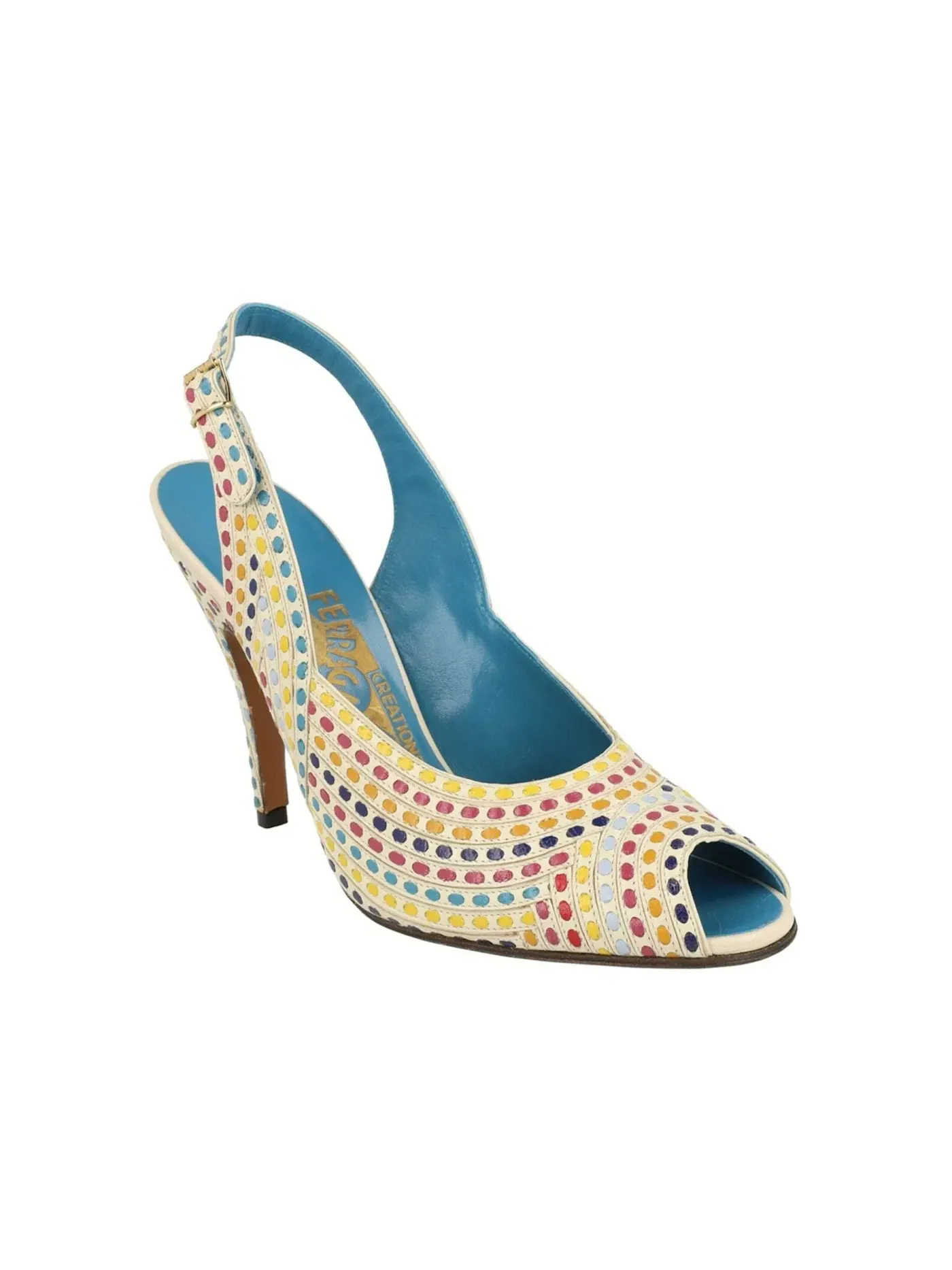Женские босоножки с ремешком на щиколотке Ferragamo Margareth Archive Limited Edition Slingback Heels — изображение 2 из 3