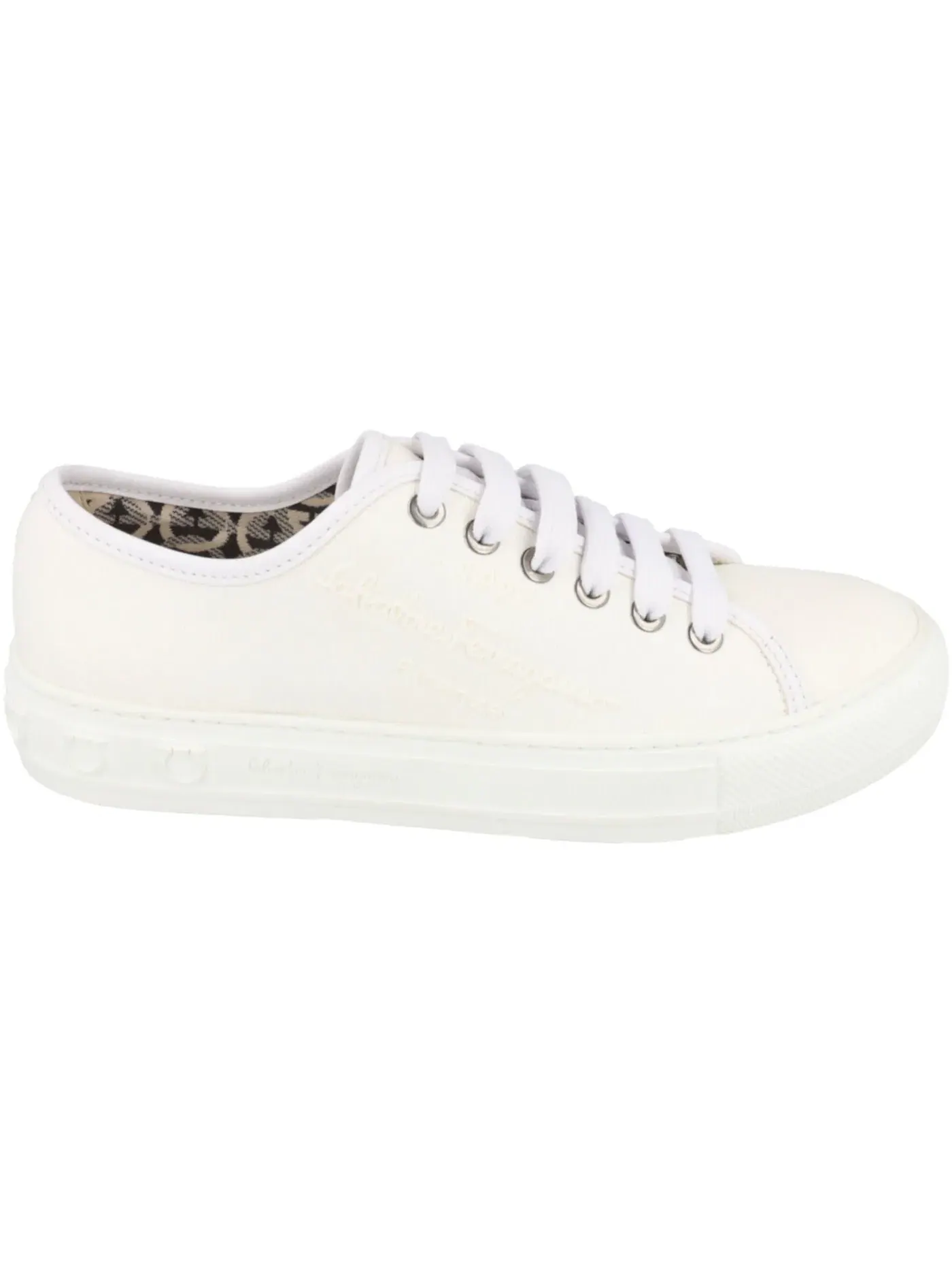 Женские кеды Mediterranean Low-Top Ferragamo — изображение 1 из 3, белый