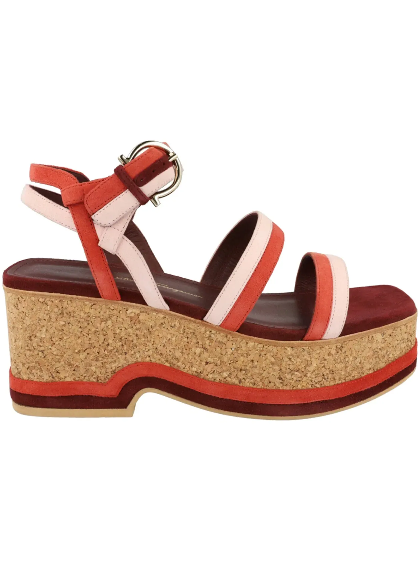 Женские босоножки на танкетке Ferragamo Mysen Wedge Sandals — изображение 1 из 3, фиолетовый