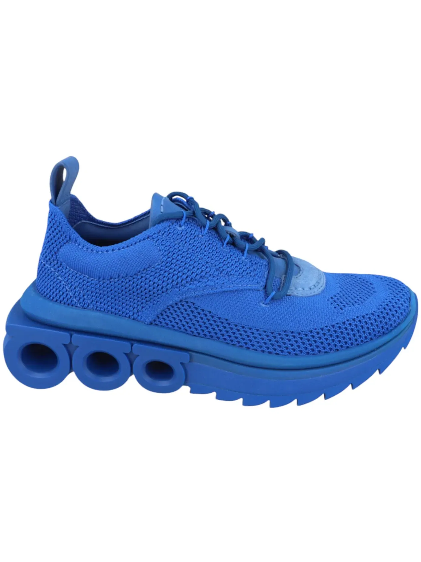 Женские кроссовки трикотажные Ferragamo Nima Knit Sneakers — изображение 1 из 1, синий