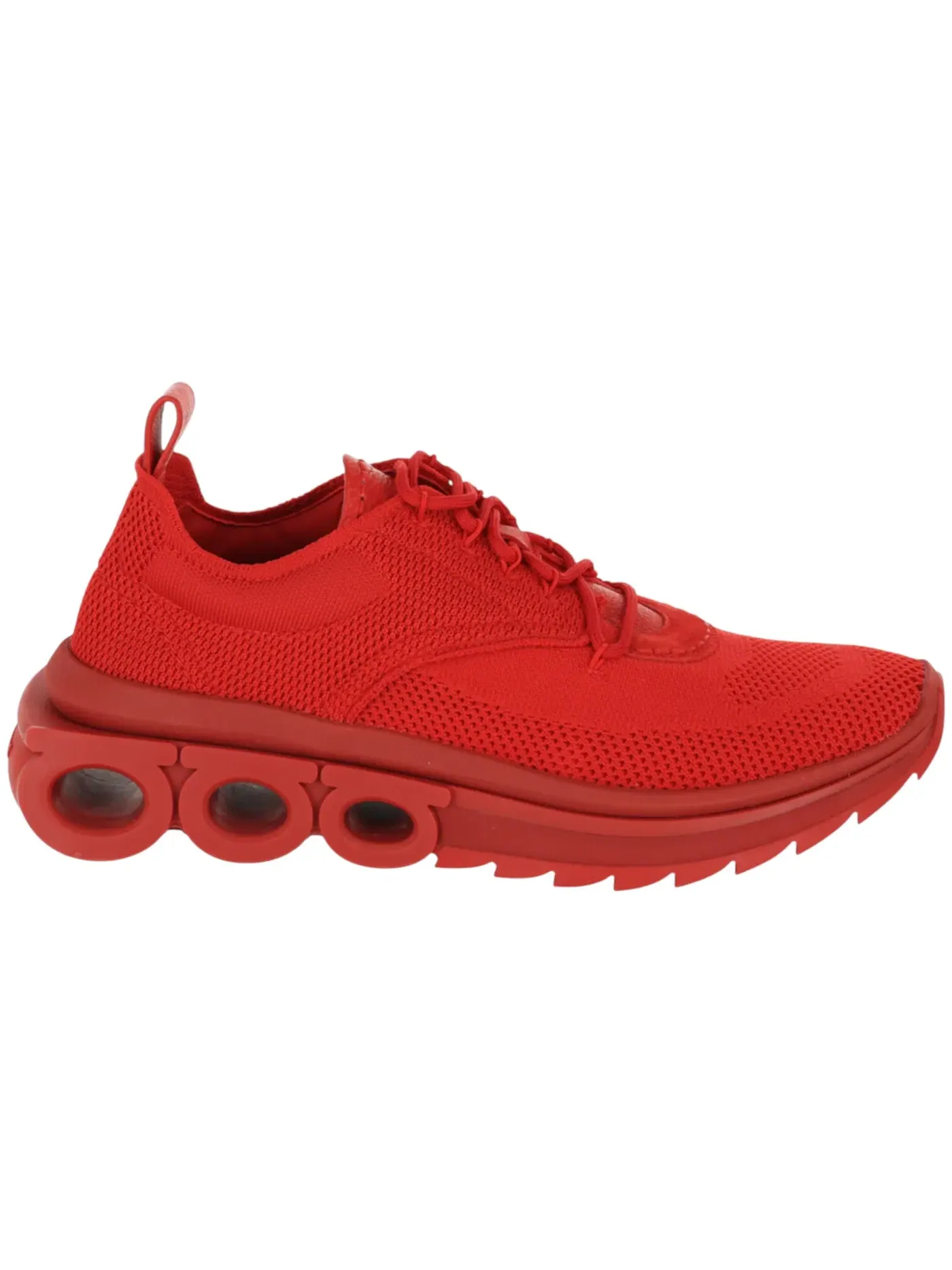 Мужские кроссовки трикотажные Ferragamo Nima Knit Sneakers Ferragamo — изображение 1 из 3, красный