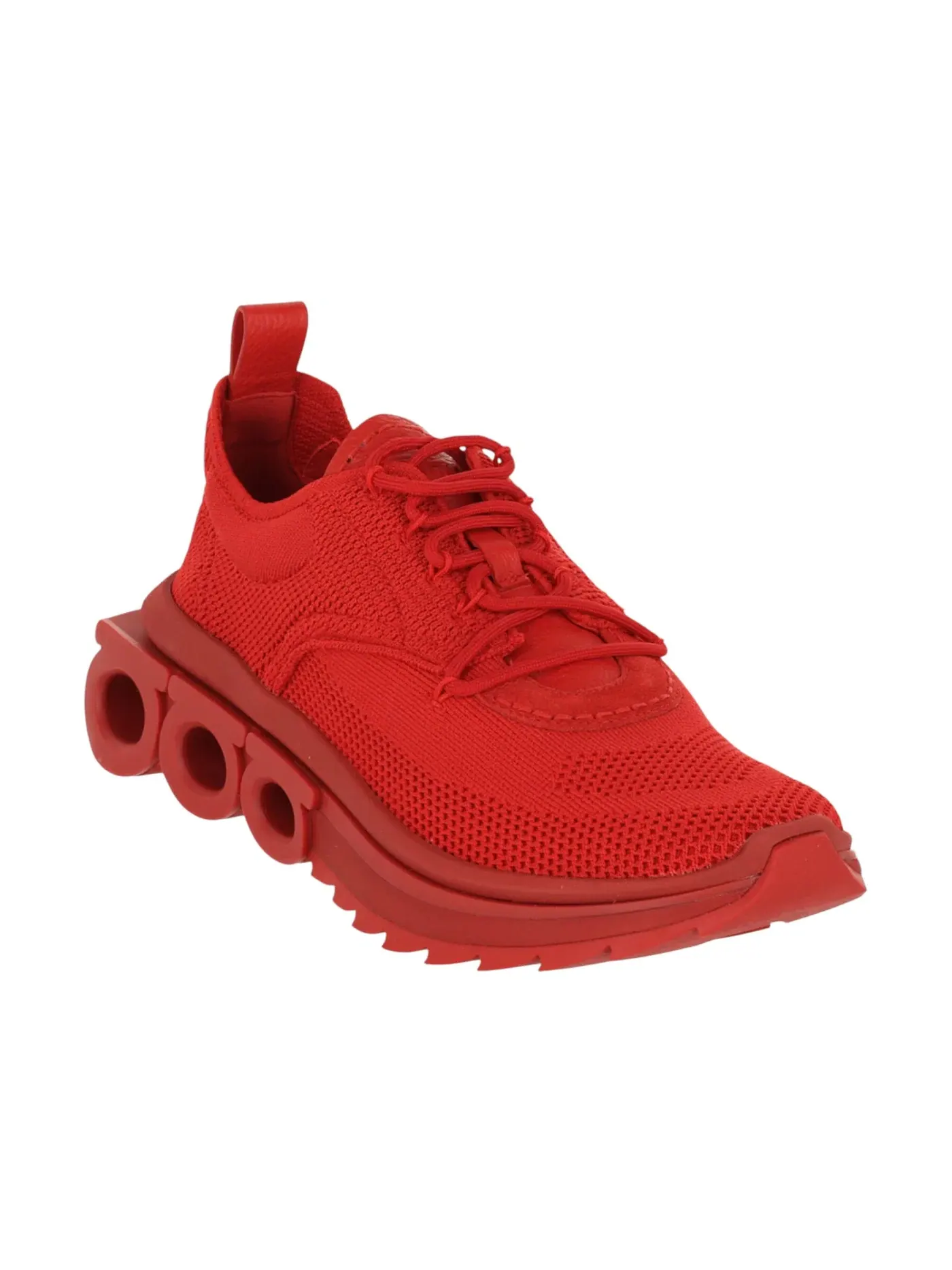 Мужские кроссовки трикотажные Ferragamo Nima Knit Sneakers Ferragamo — изображение 2 из 3, красный