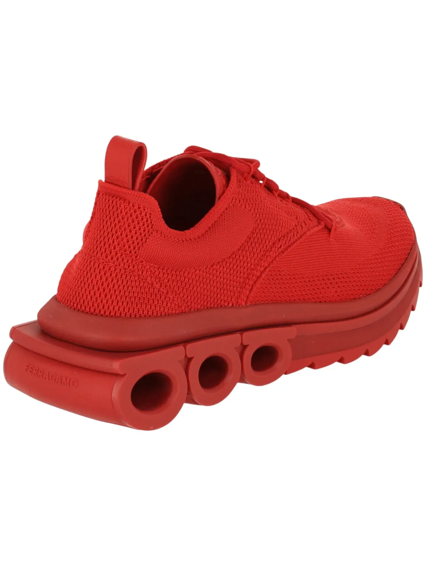 Мужские кроссовки трикотажные Ferragamo Nima Knit Sneakers Ferragamo — изображение 3 из 3, красный