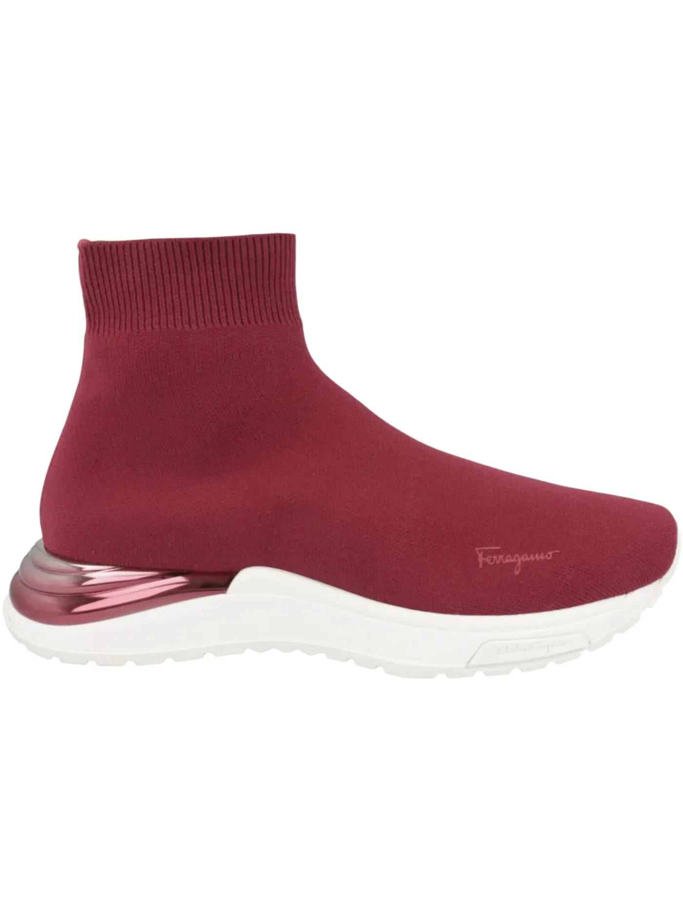 Женские кроссовки-носки высокие Ferragamo Ninette High-Top Sock Sneakers Ferragamo — изображение 1 из 3, красный