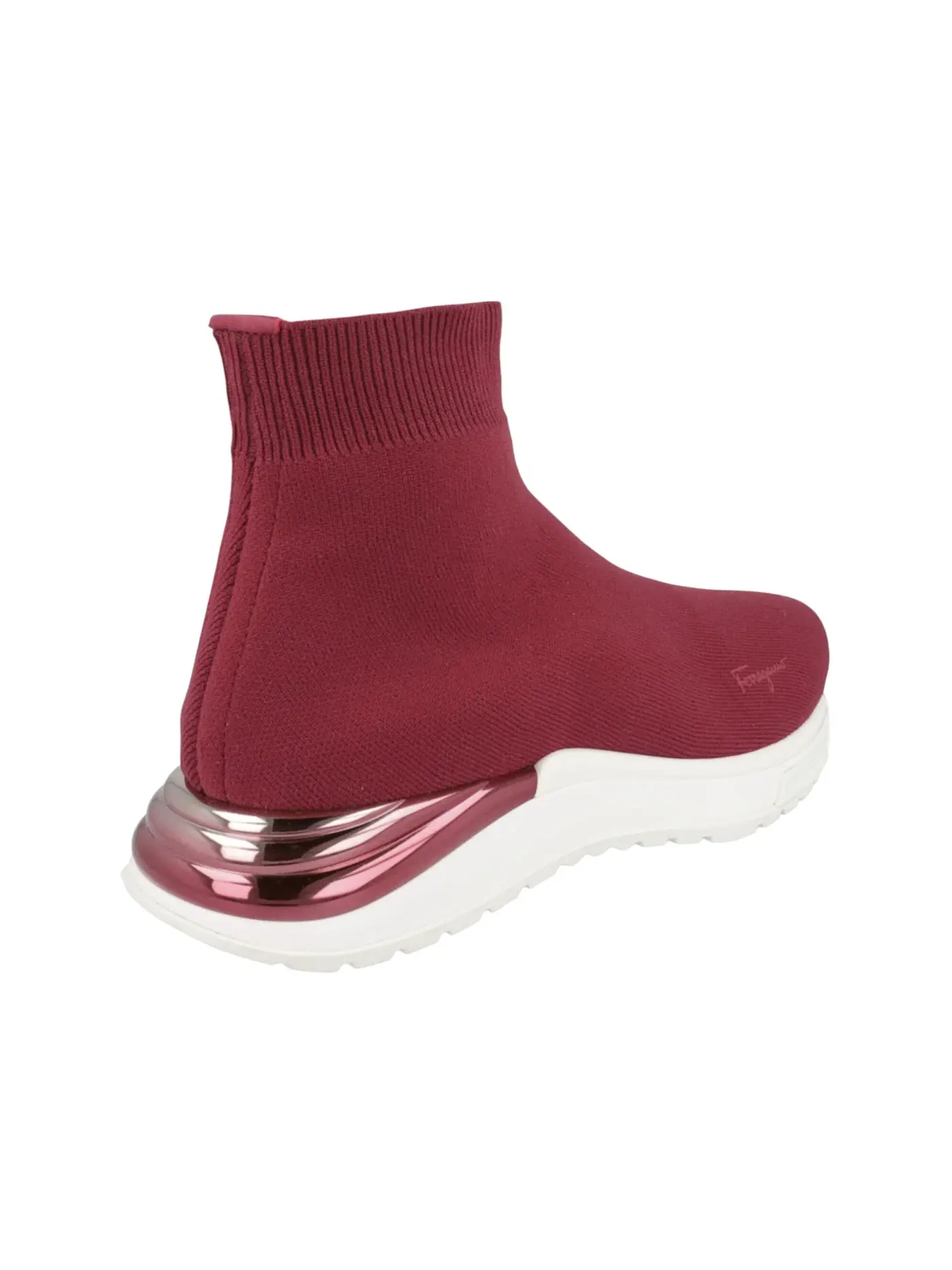 Женские кроссовки-носки высокие Ferragamo Ninette High-Top Sock Sneakers Ferragamo — изображение 3 из 3, красный