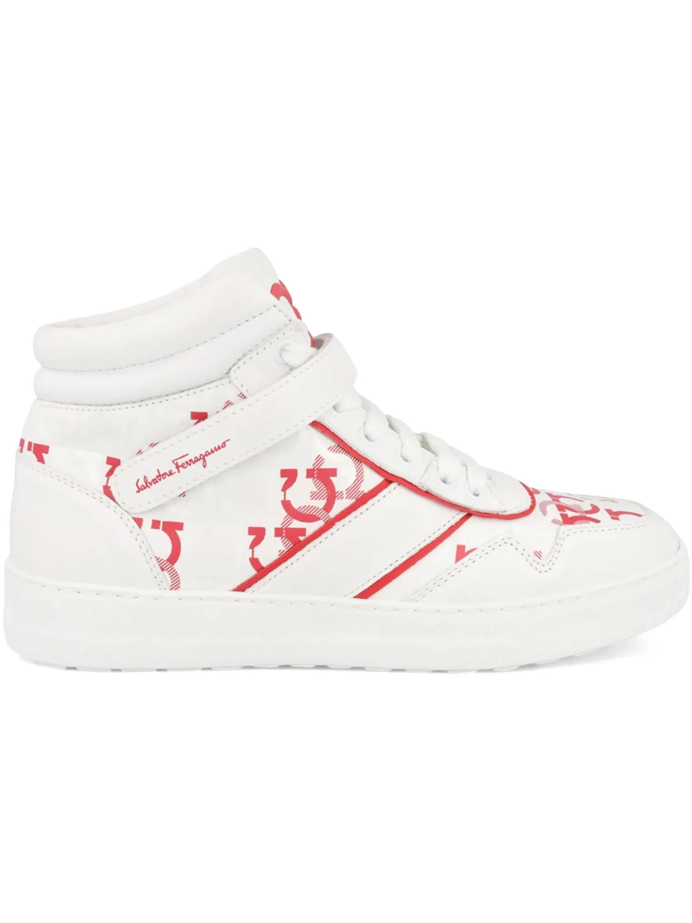 Женские кроссовки кожаные Ferragamo Noe 2 Sneakers — изображение 1 из 3, белый