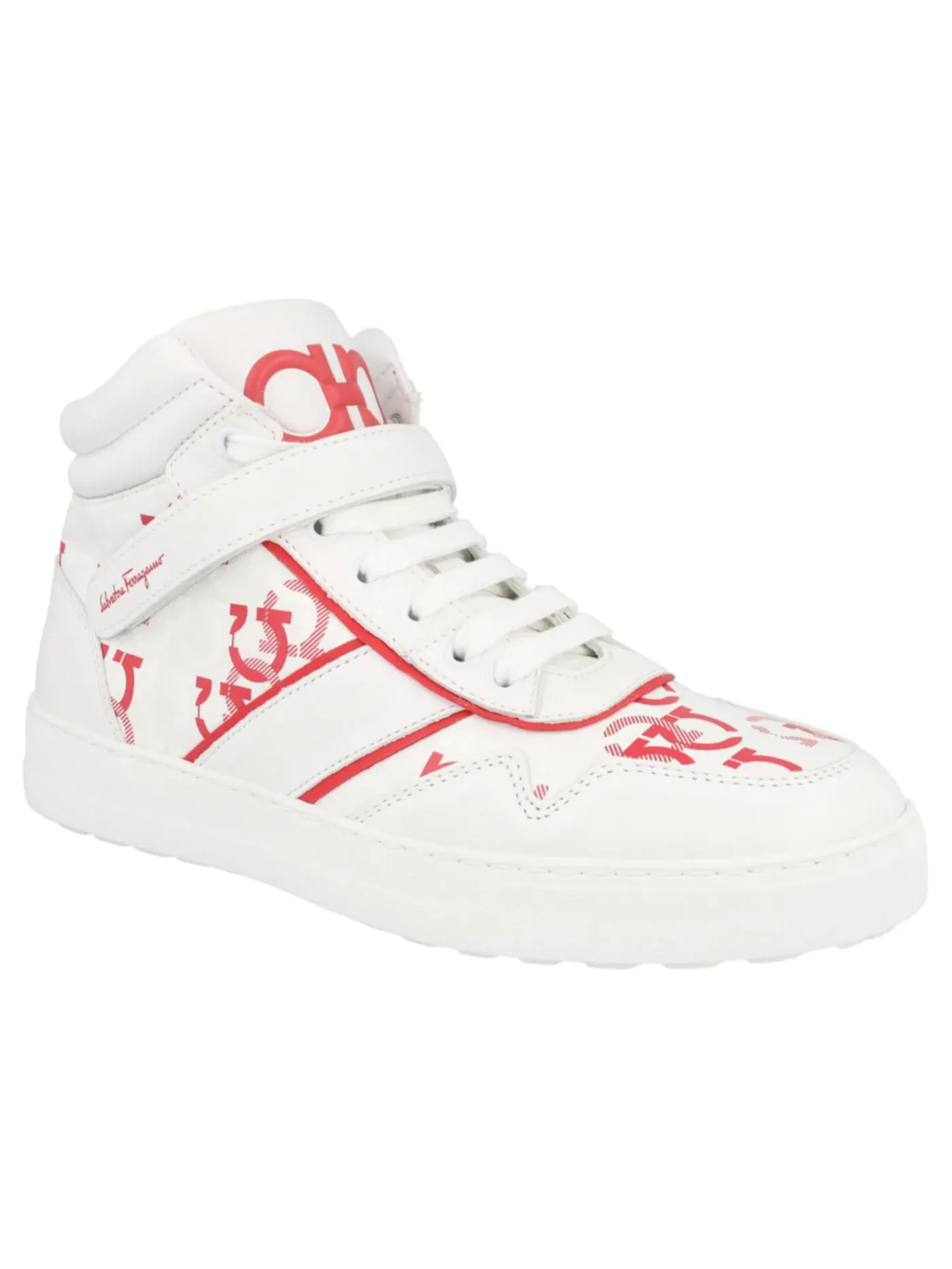 Женские кроссовки кожаные Ferragamo Noe 2 Sneakers — изображение 2 из 3, белый