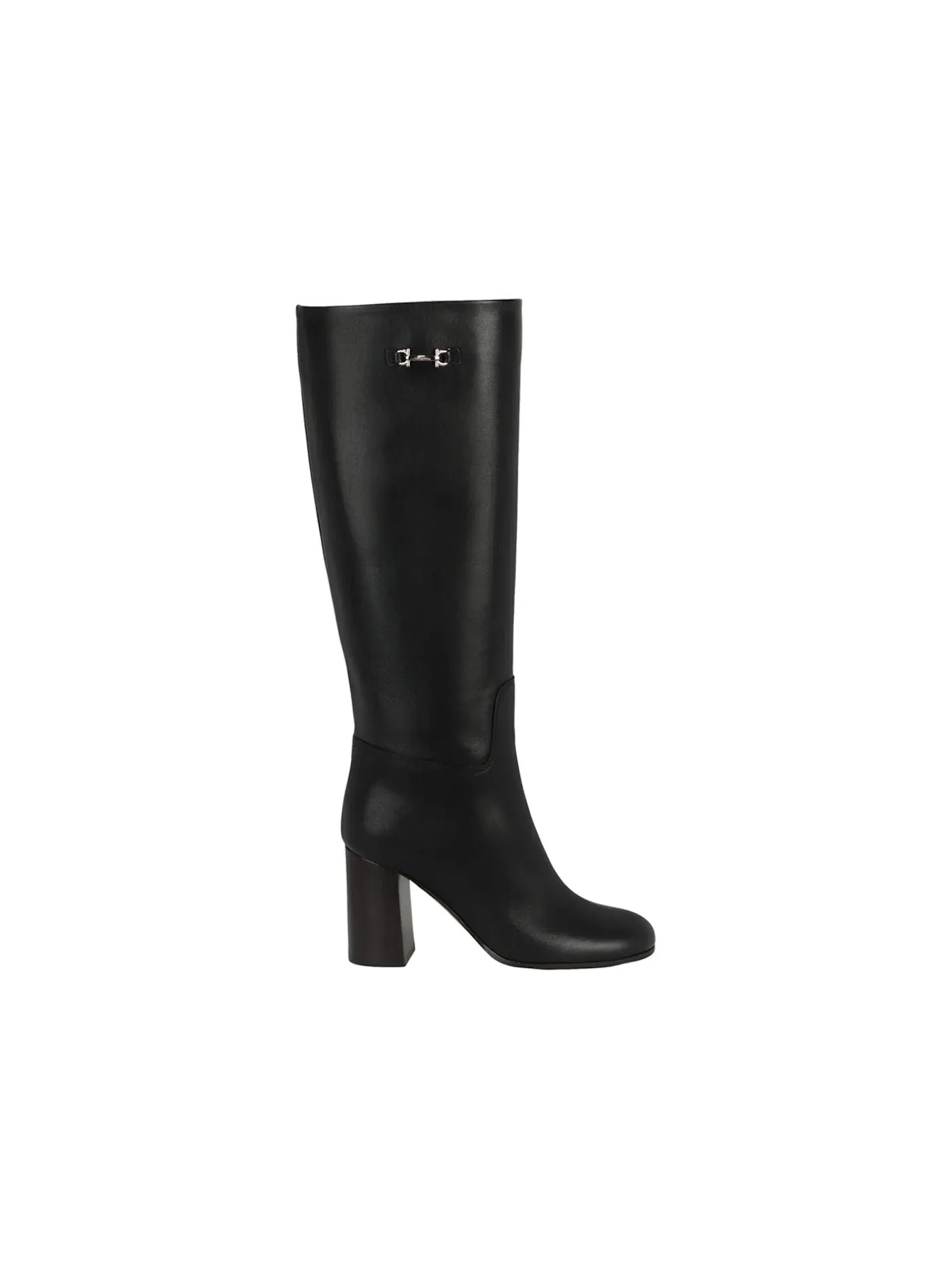Женские сапоги-ботфорты на каблуке Ovidio 85 Ferragamo — изображение 1 из 3, черный