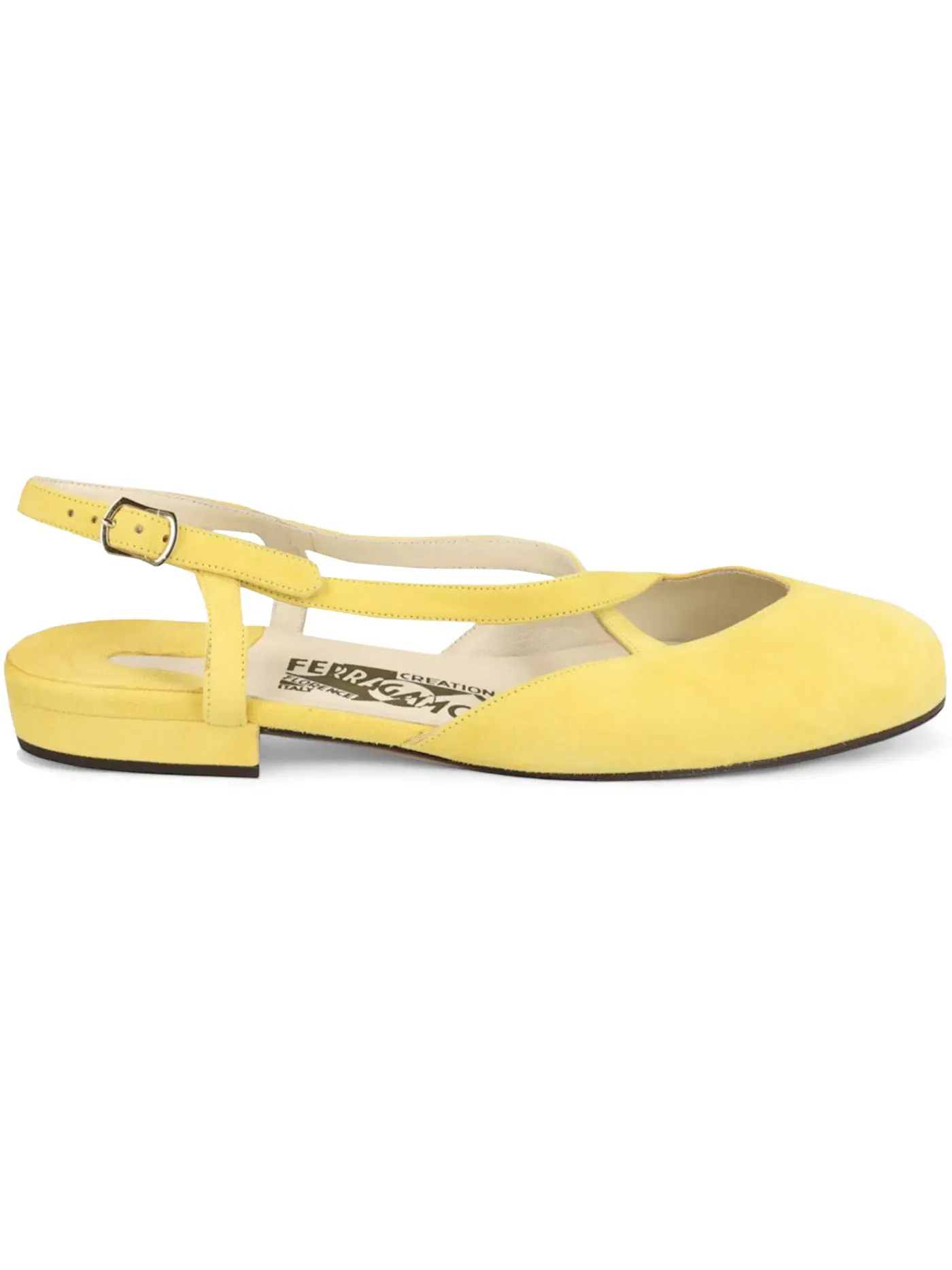 Женские балетки с принтом Ferragamo Oxalia Archive Limited Edition 1950's Flats — изображение 1 из 3, желтый