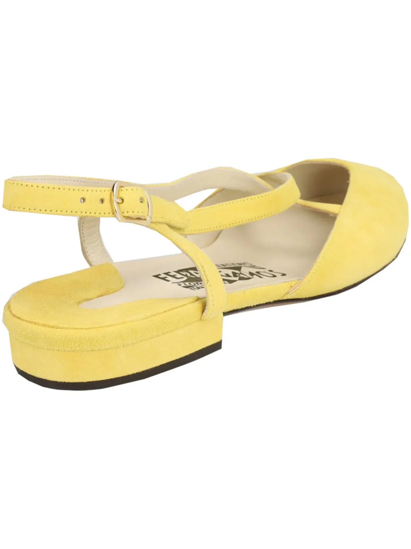 Женские балетки с принтом Ferragamo Oxalia Archive Limited Edition 1950's Flats — изображение 3 из 3, желтый