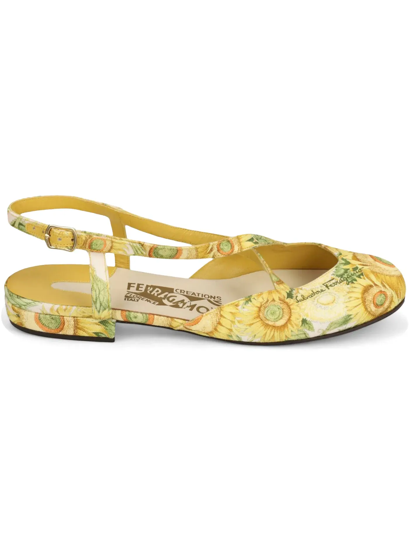 Женские туфли-лодочки с принтом Ferragamo Oxalia Archive Limited Edition 1950s Flats — изображение 1 из 3, мульти