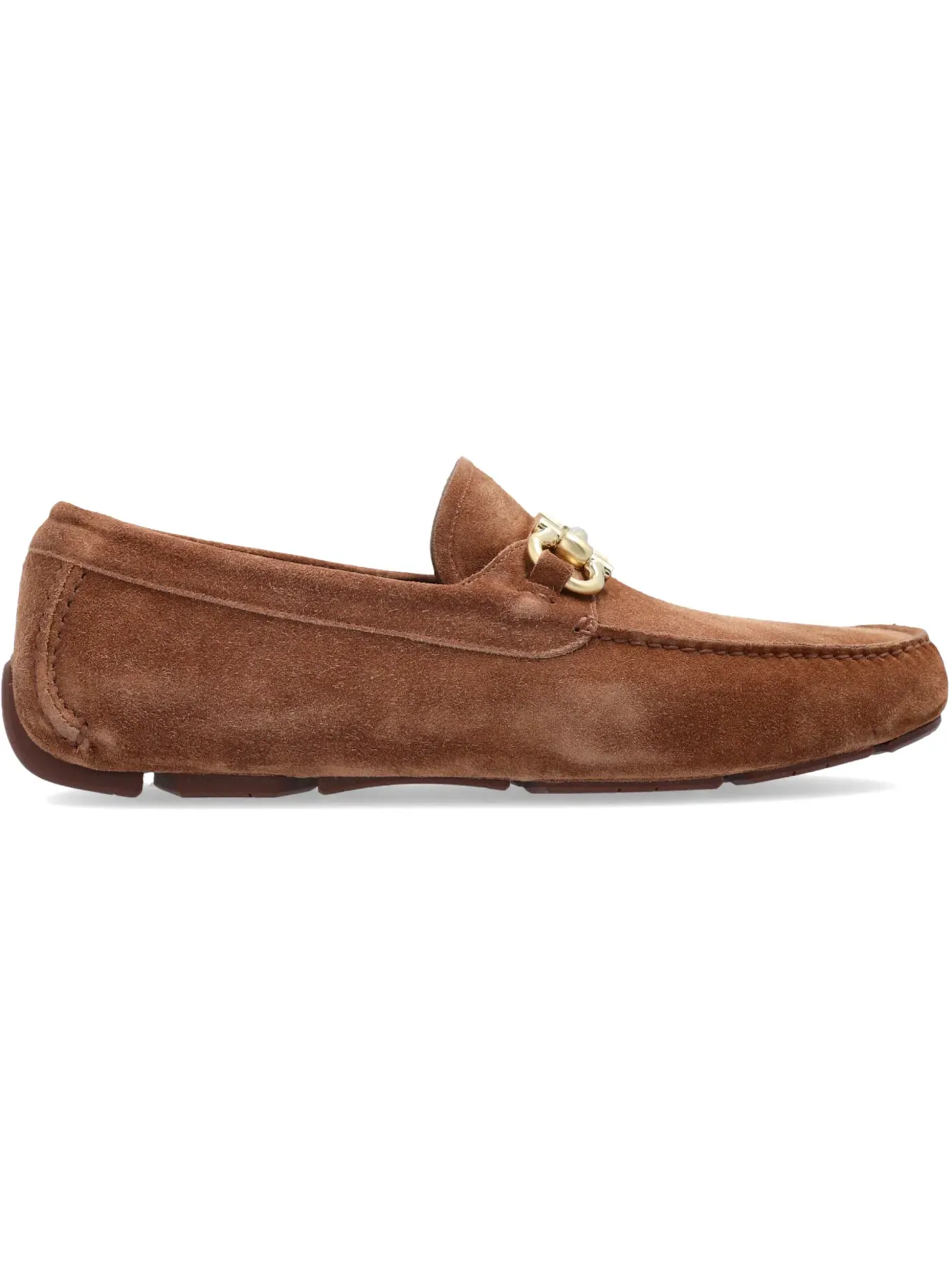 Мужские лоферы-драйверы с пряжкой Gancini Ferragamo Parigi Gancini Driver Loafers — изображение 1 из 1, коричневый