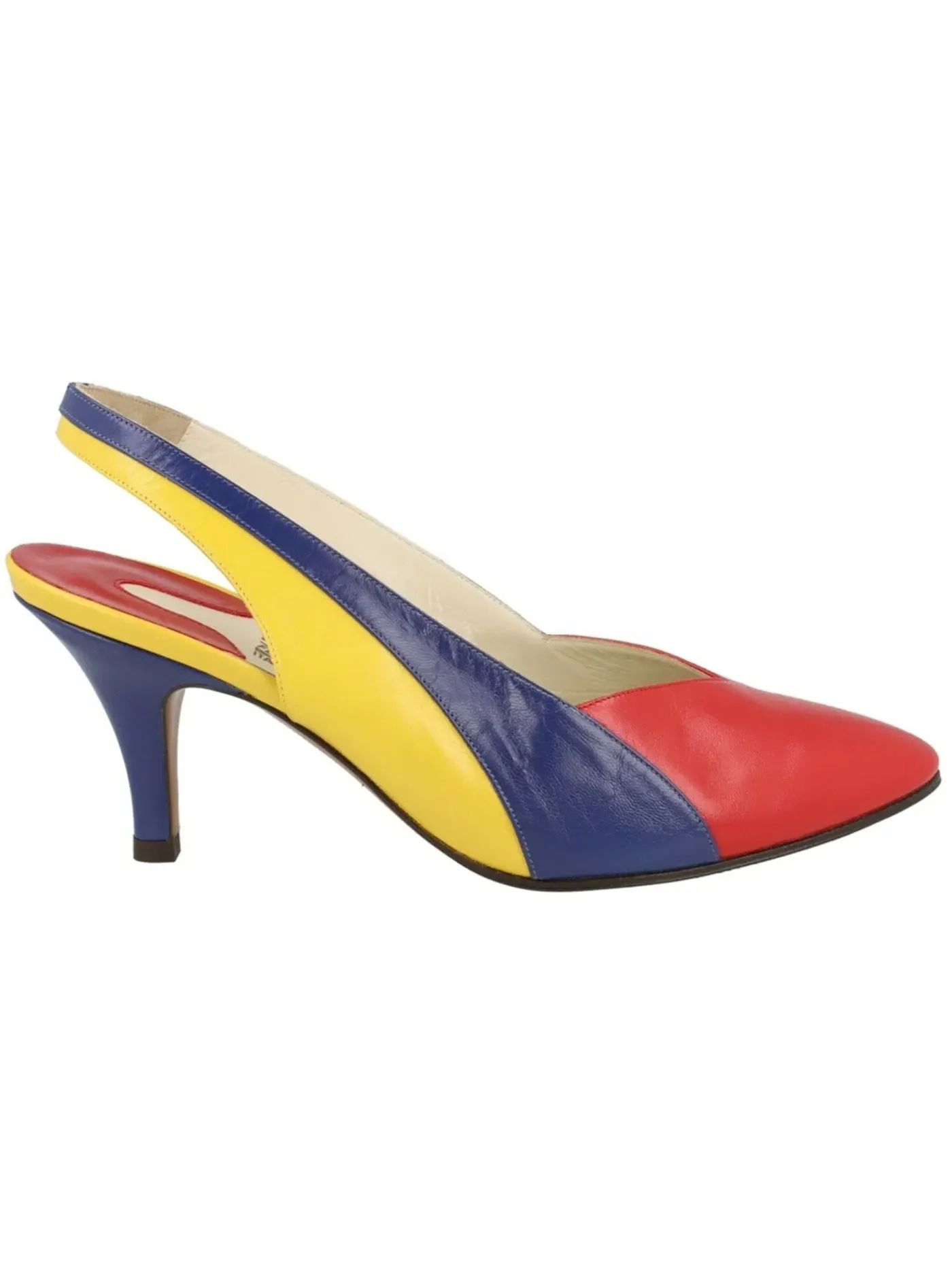 Женские туфли-лодочки с ремешком на пятке Ferragamo Partenope Archive Limited Edition 1980's Slingback Pumps, красный