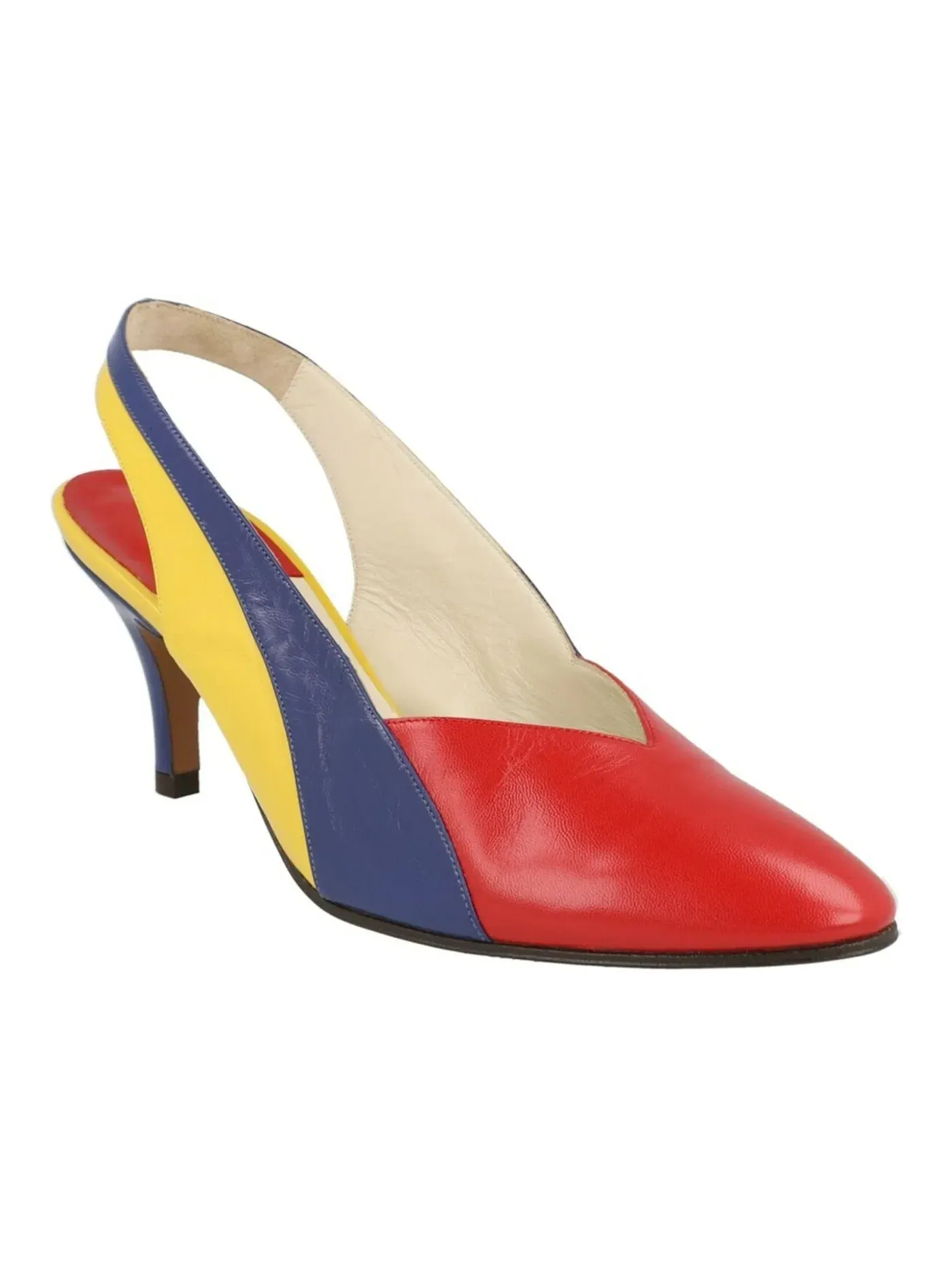 Женские туфли-лодочки с ремешком на пятке Ferragamo Partenope Archive Limited Edition 1980's Slingback Pumps, красный