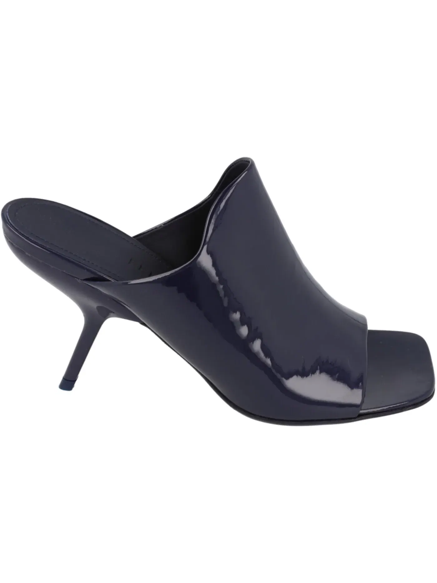Женские туфли-мюли на каблуке с лакированной кожи Ferragamo Patent Era Mule Heels — изображение 1 из 3, синий