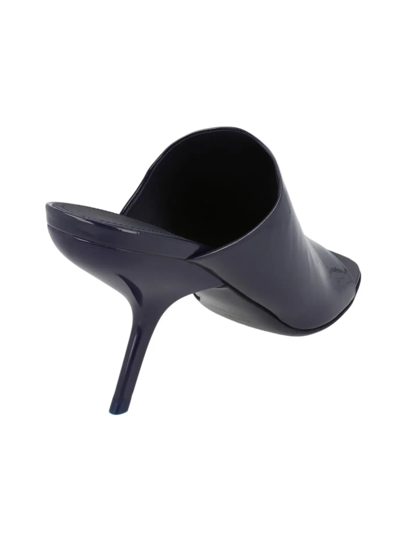 Женские туфли-мюли на каблуке с лакированной кожи Ferragamo Patent Era Mule Heels — изображение 3 из 3, синий