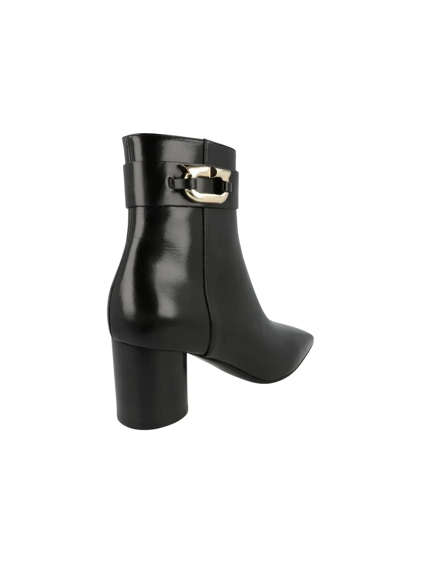 Женские кожаные ботильоны Ferragamo Placida Leather Booties — изображение 3 из 3, черный