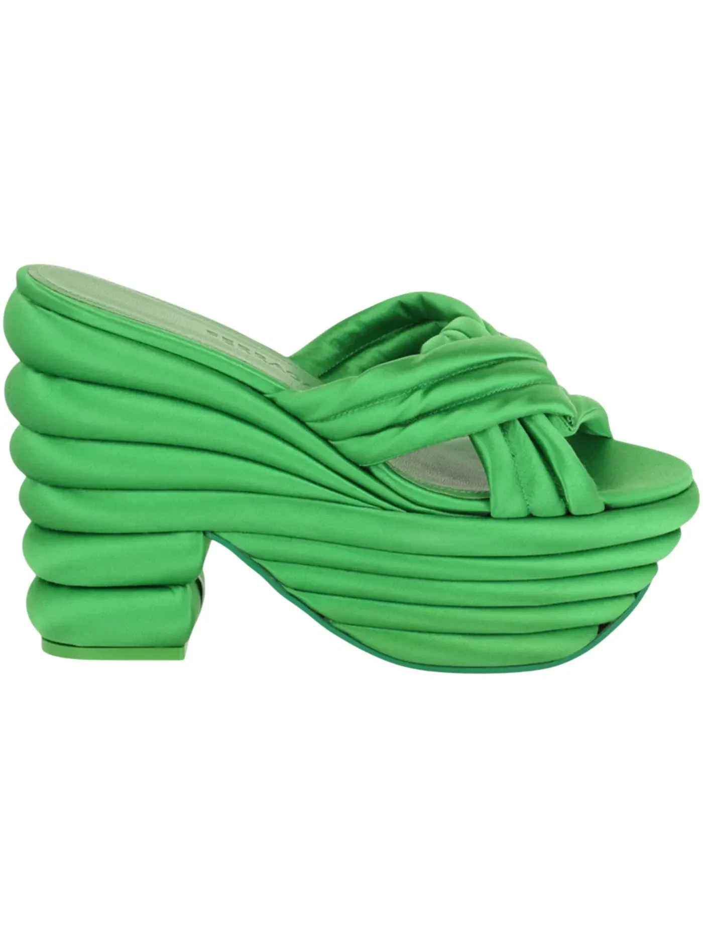 Женские сандалии на платформе Ferragamo Rey Platform Sandals Ferragamo — изображение 1 из 3, зеленый