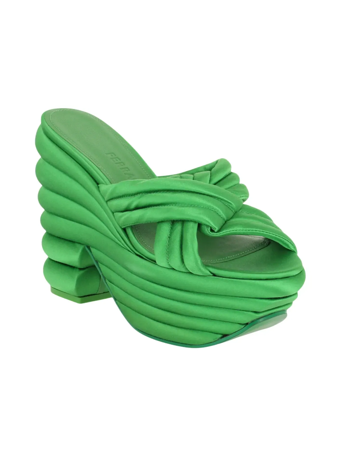 Женские сандалии на платформе Ferragamo Rey Platform Sandals Ferragamo — изображение 2 из 3, зеленый